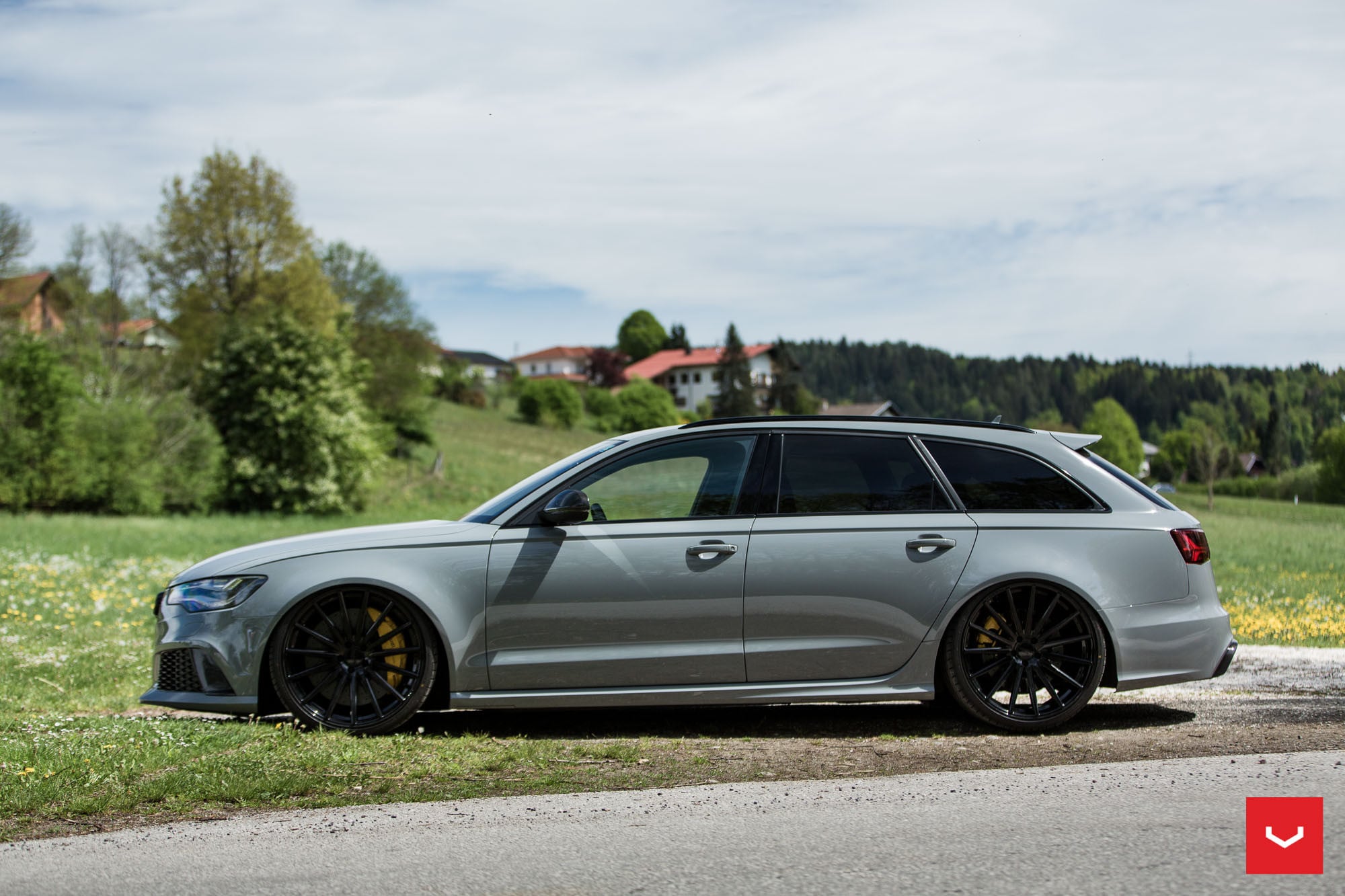 VFS Vossen Wheels with Yellow Brakes on Audi S6 - Photo by Vossen