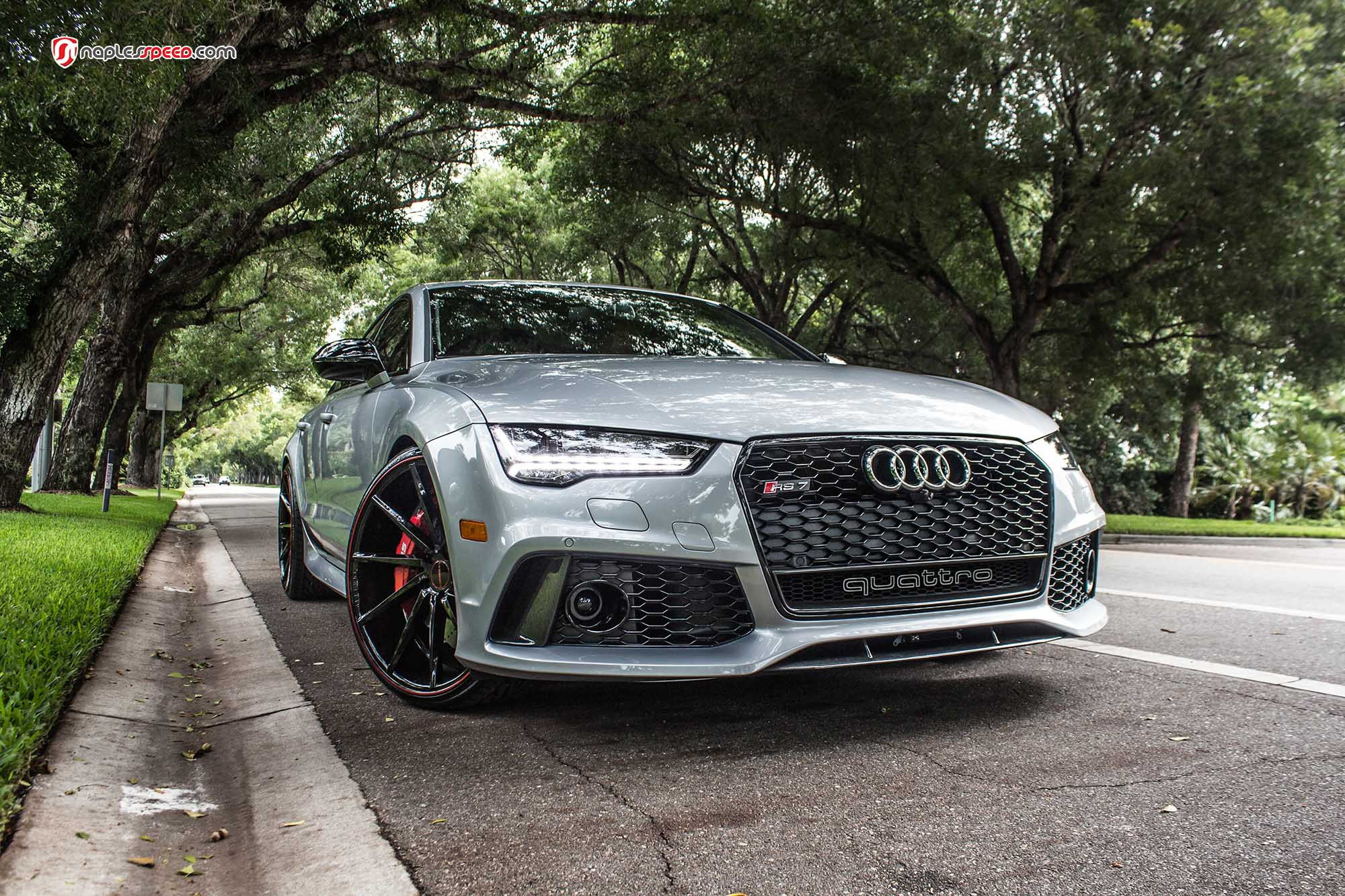Siver Audi S7 with Custom Chrome Grille - Photo by Vossen