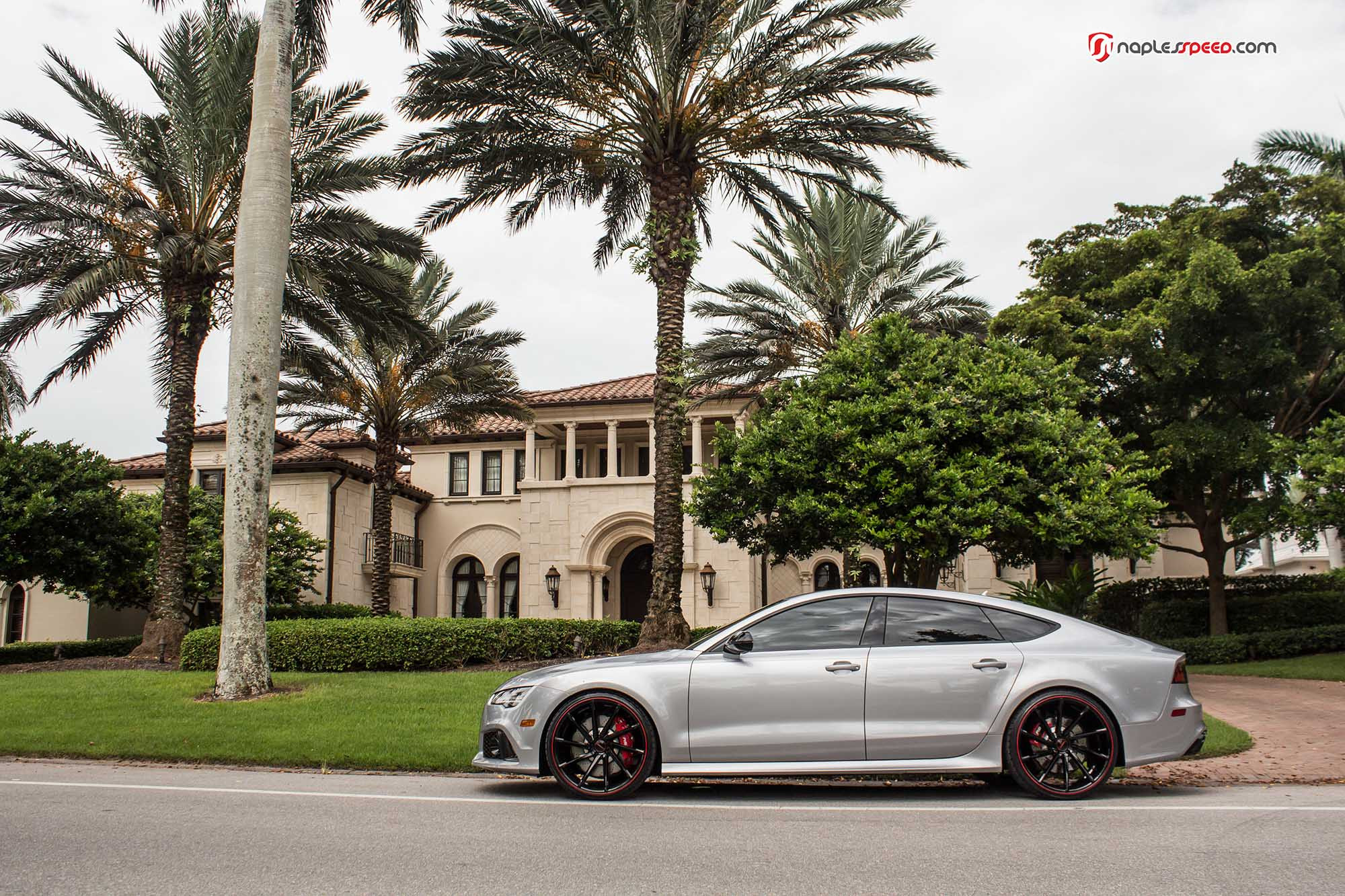 CVT Series Vossen Wheels with Red Accents on Audi S7 - Photo by Vossen