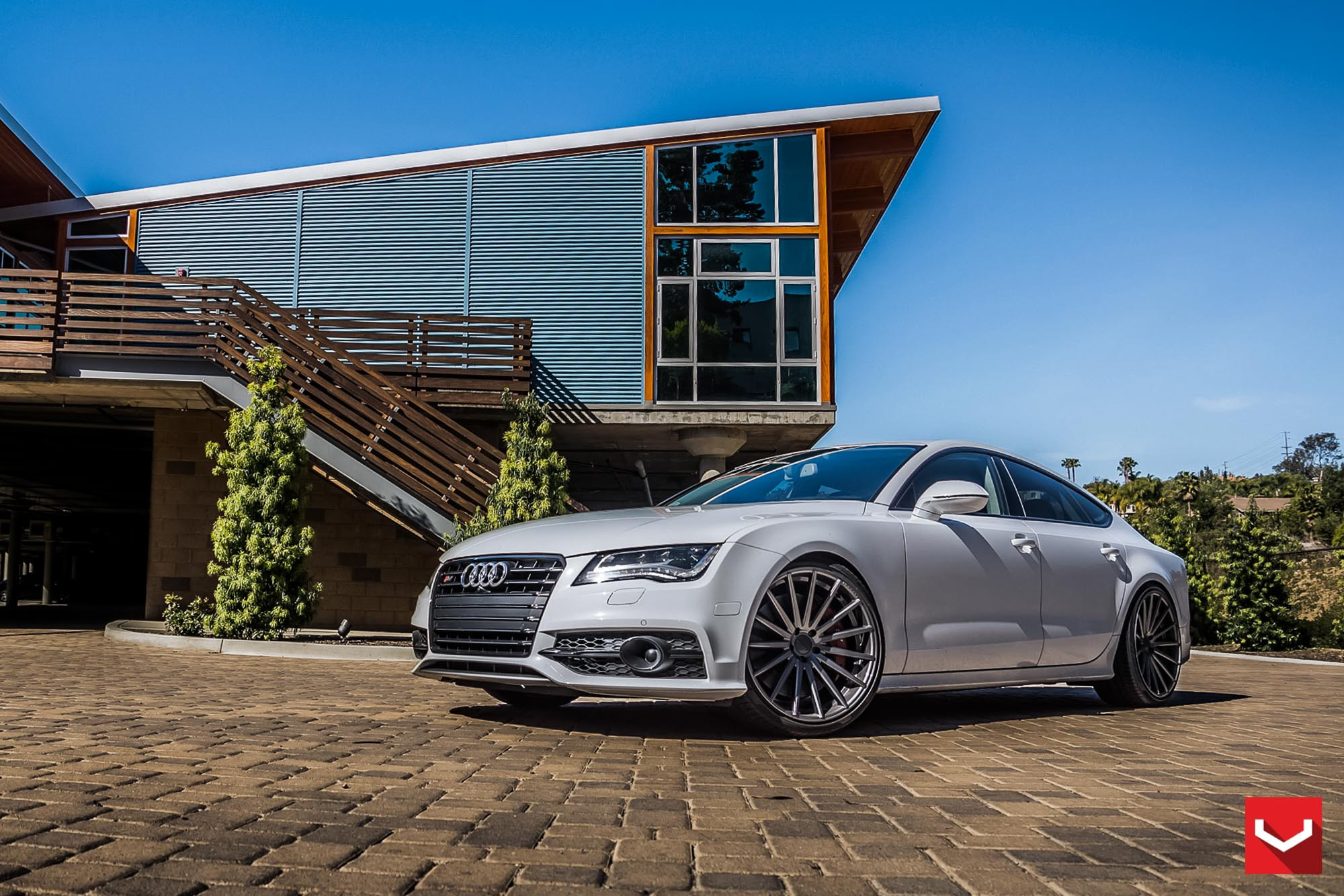 Audi S7 with Chrome Flow Formed Vossen Rims - Photo by Vossen