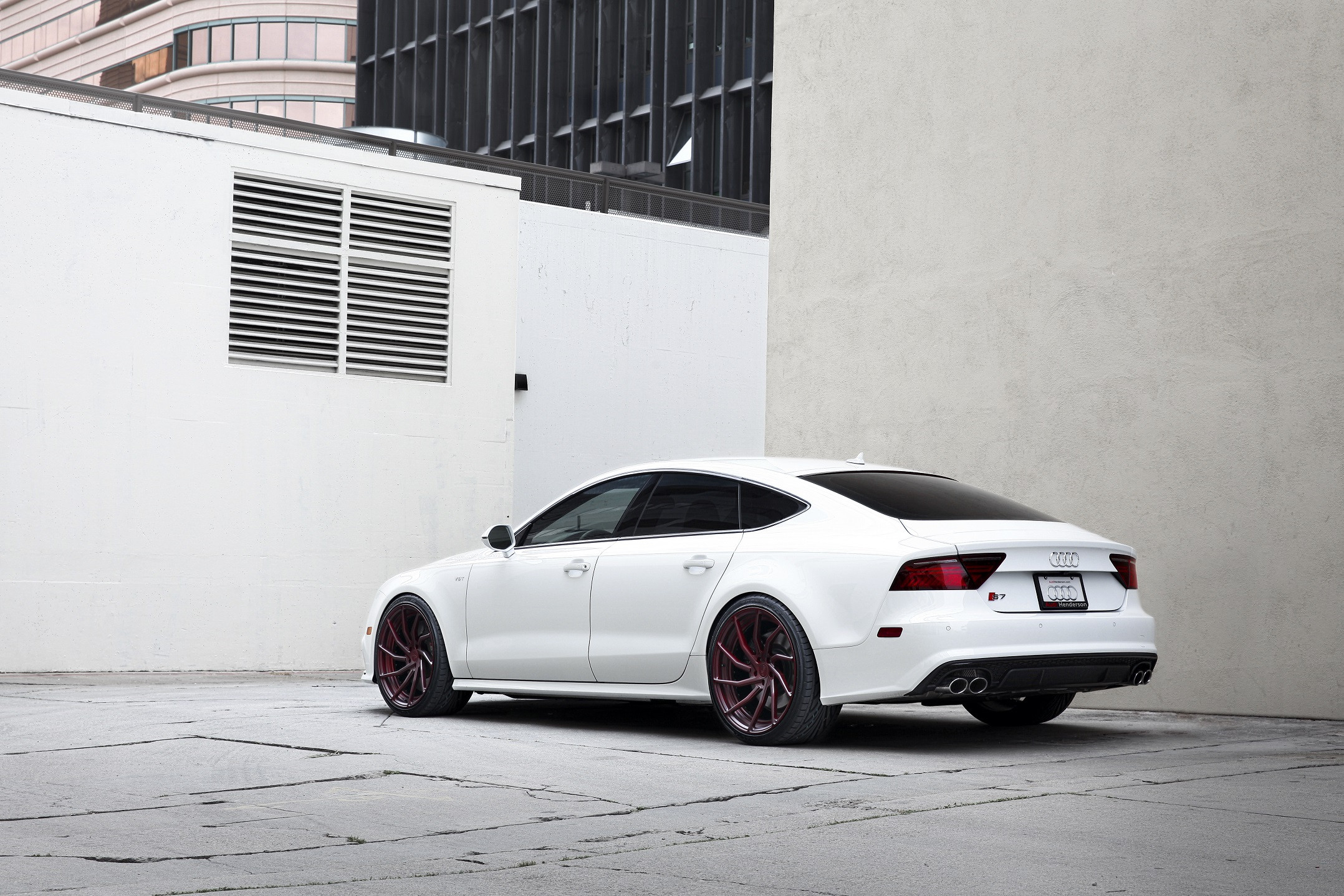 Custom Rear Bumper Cover on White Audi S7 - Photo by Niche