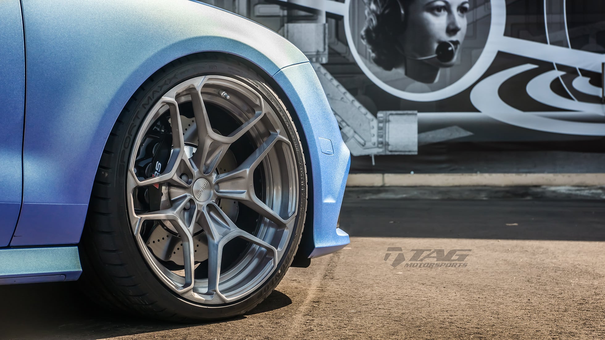 Chameleon Audi RS7 with Matte Polished Rotiform Rims - Photo by Rotiform