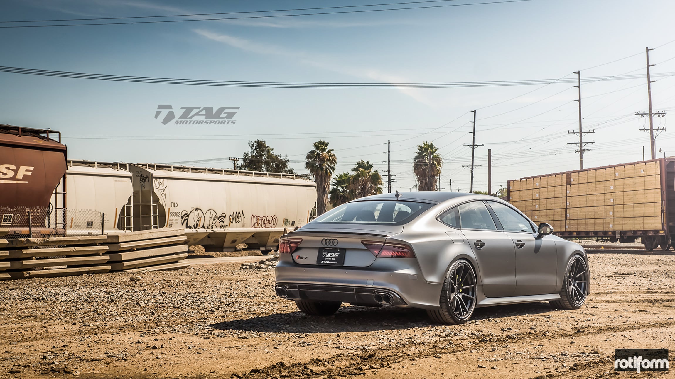 Matte Gray Audi RS7 Custom LED Taillights - Photo by Rotiform