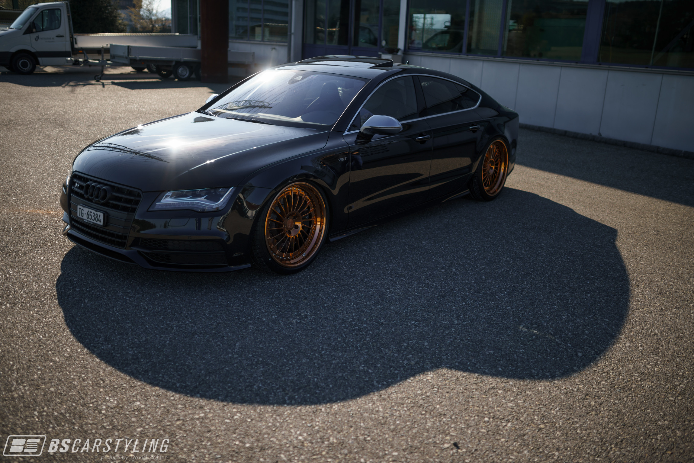 Blacked Out Grille on Custom Audi S7 V8T - Photo by Rotiform