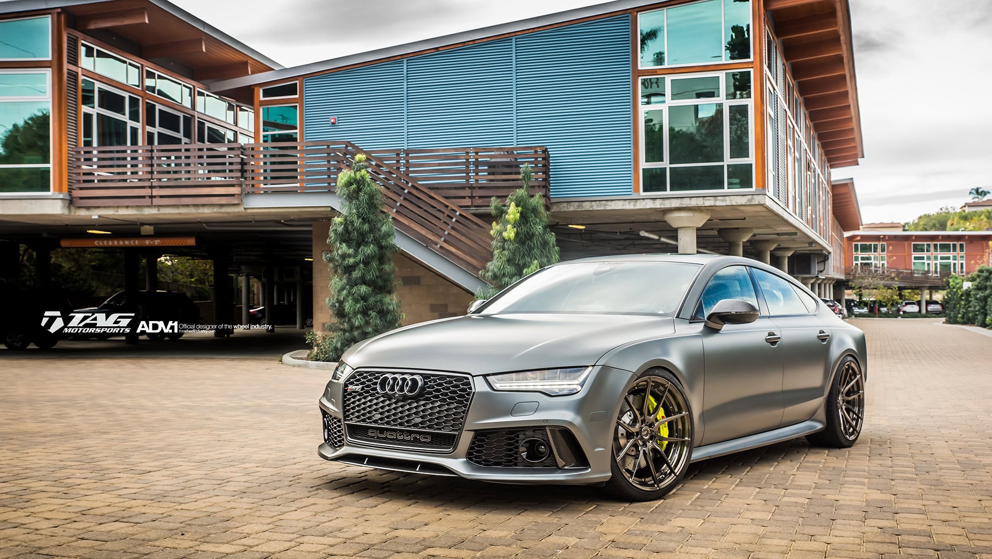 Gray Matte Audi RS7 with Chrome Grille - Photo by ADV.1