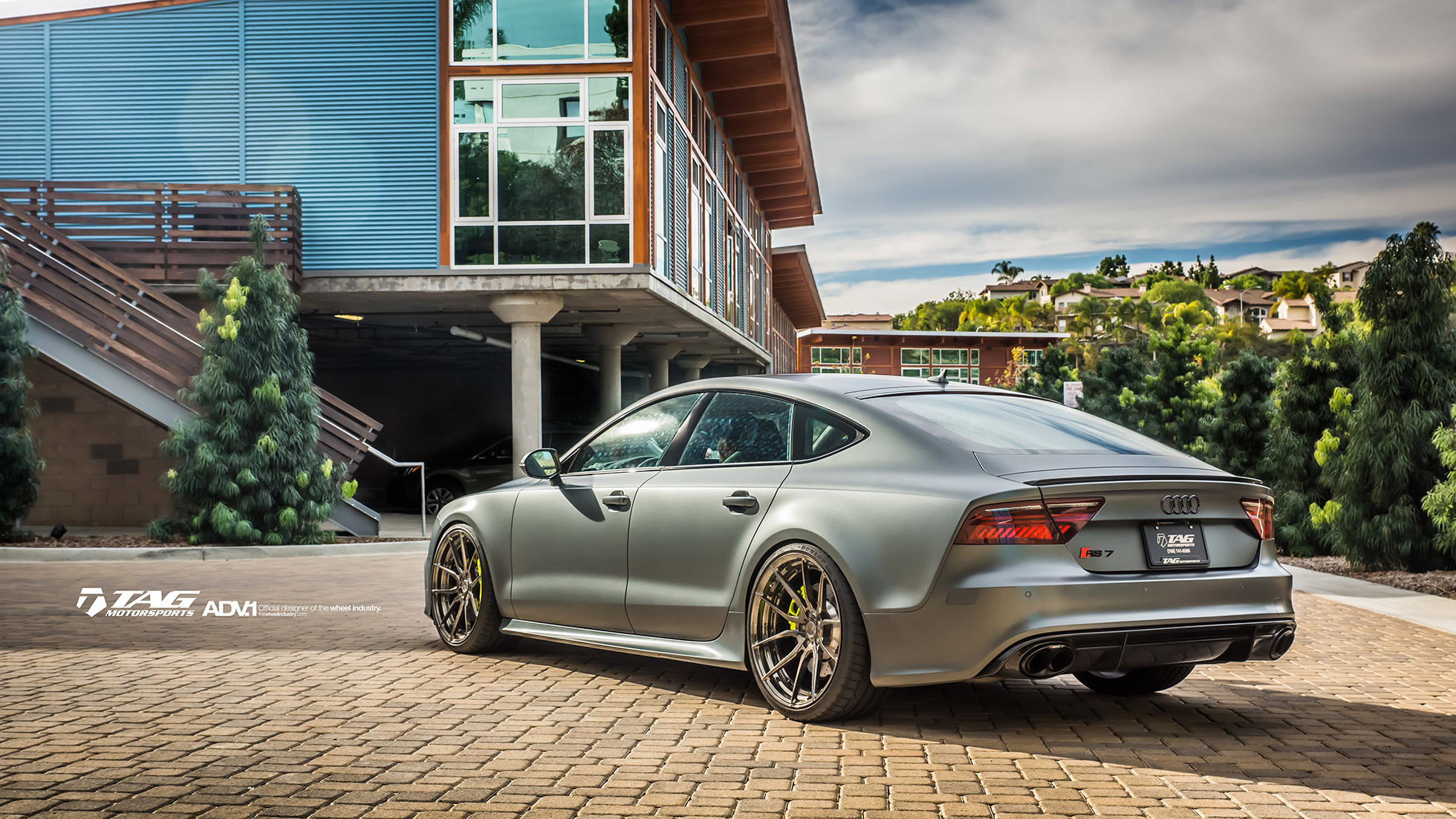 Gray Matte Audi RS7 Custom Rear Diffuser - Photo by ADV.1