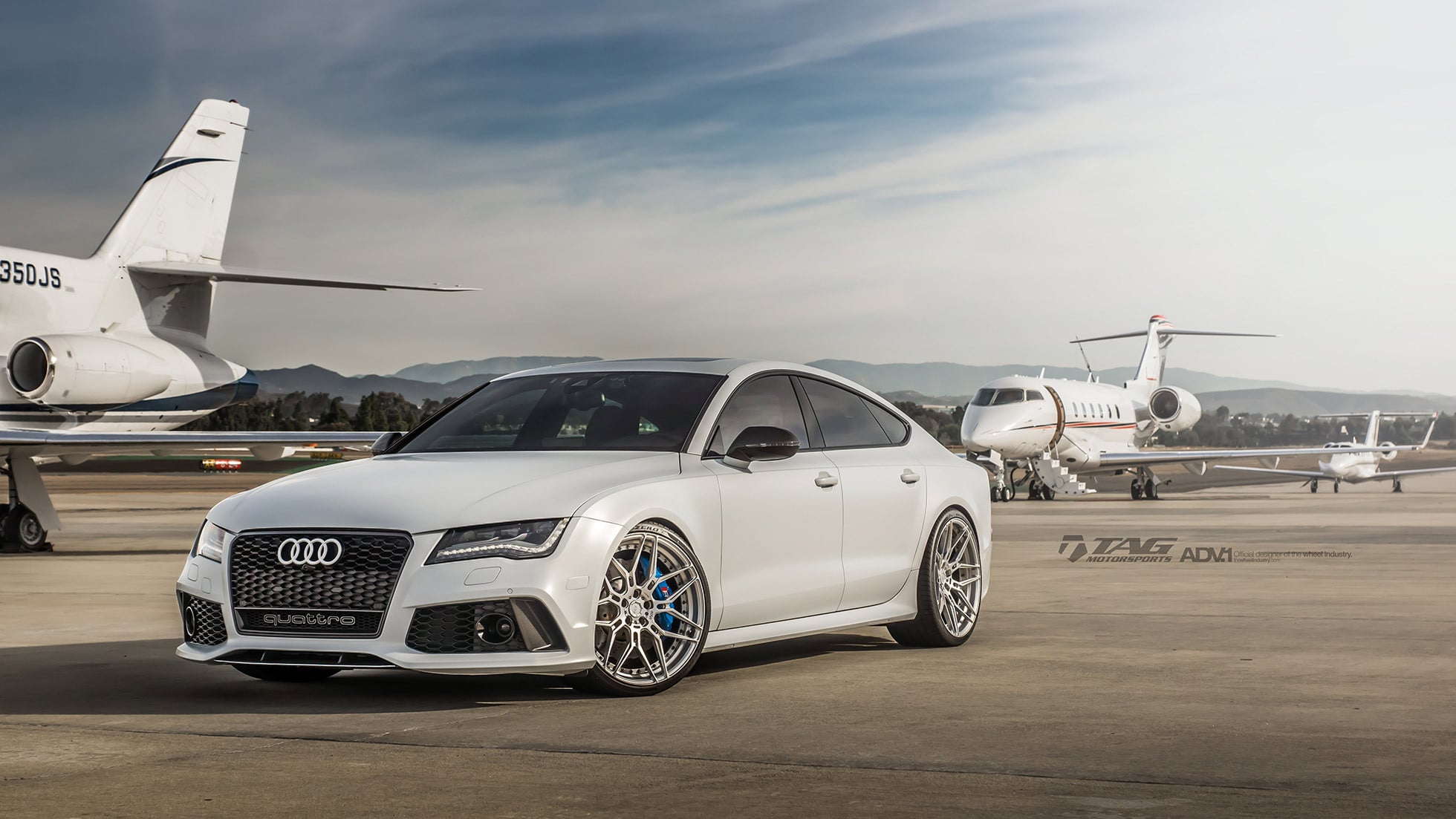 Custom White Stanced Audi RS7 Quattro - Photo by ADV.1