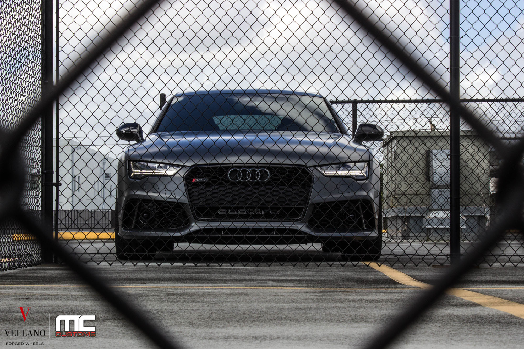 Gray Audi S7 with Aftermarket Front Bumper - Photo by Vellano