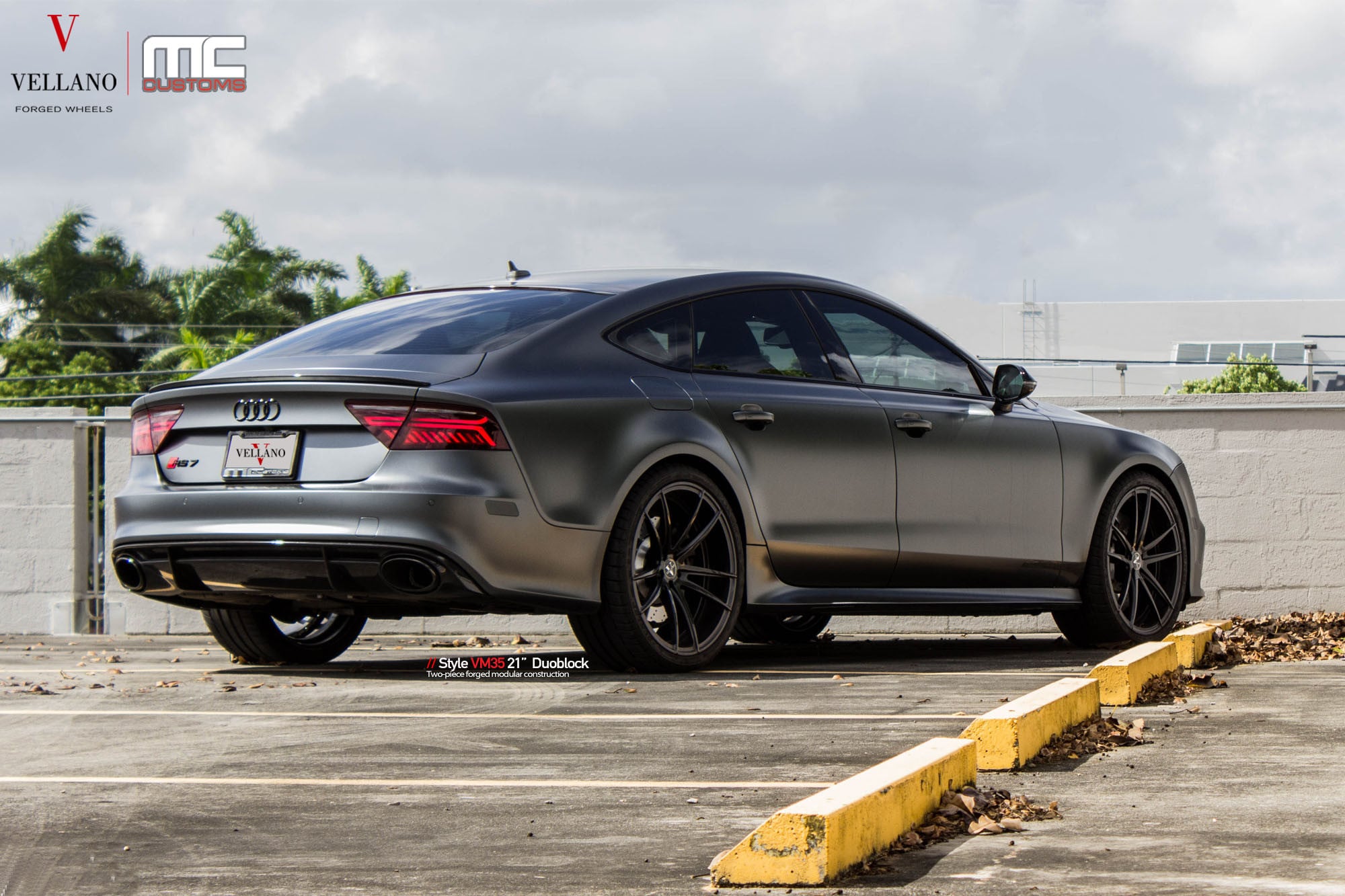 Gray Audi S7 with 21 Inch Duoblock Vellano Rims - Photo by Vellano