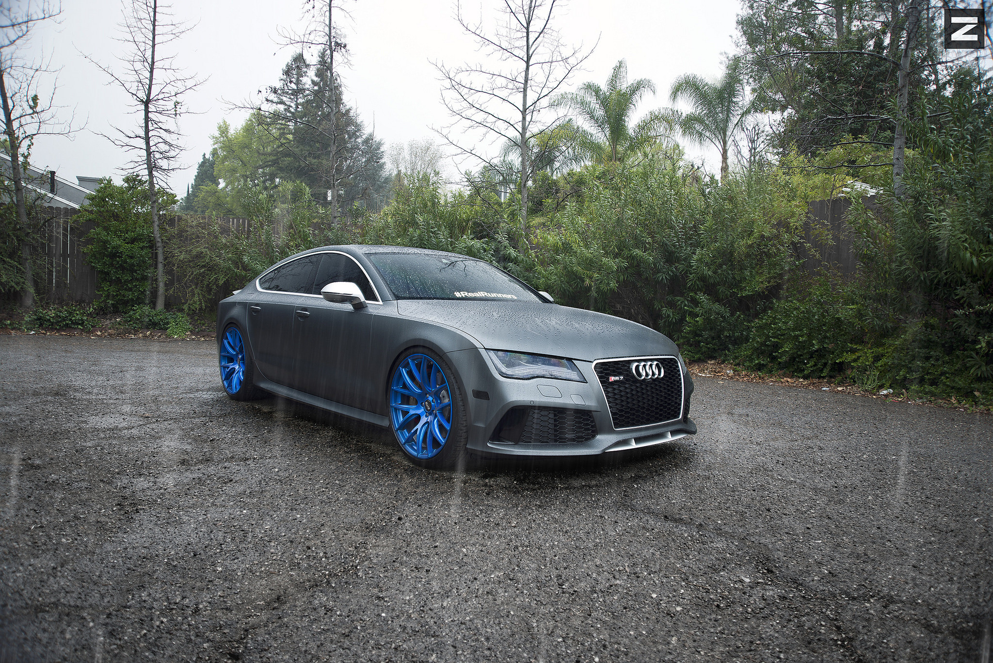 Gray Audi S7 with Aftermarket Front Bumper - Photo by Zito Wheels