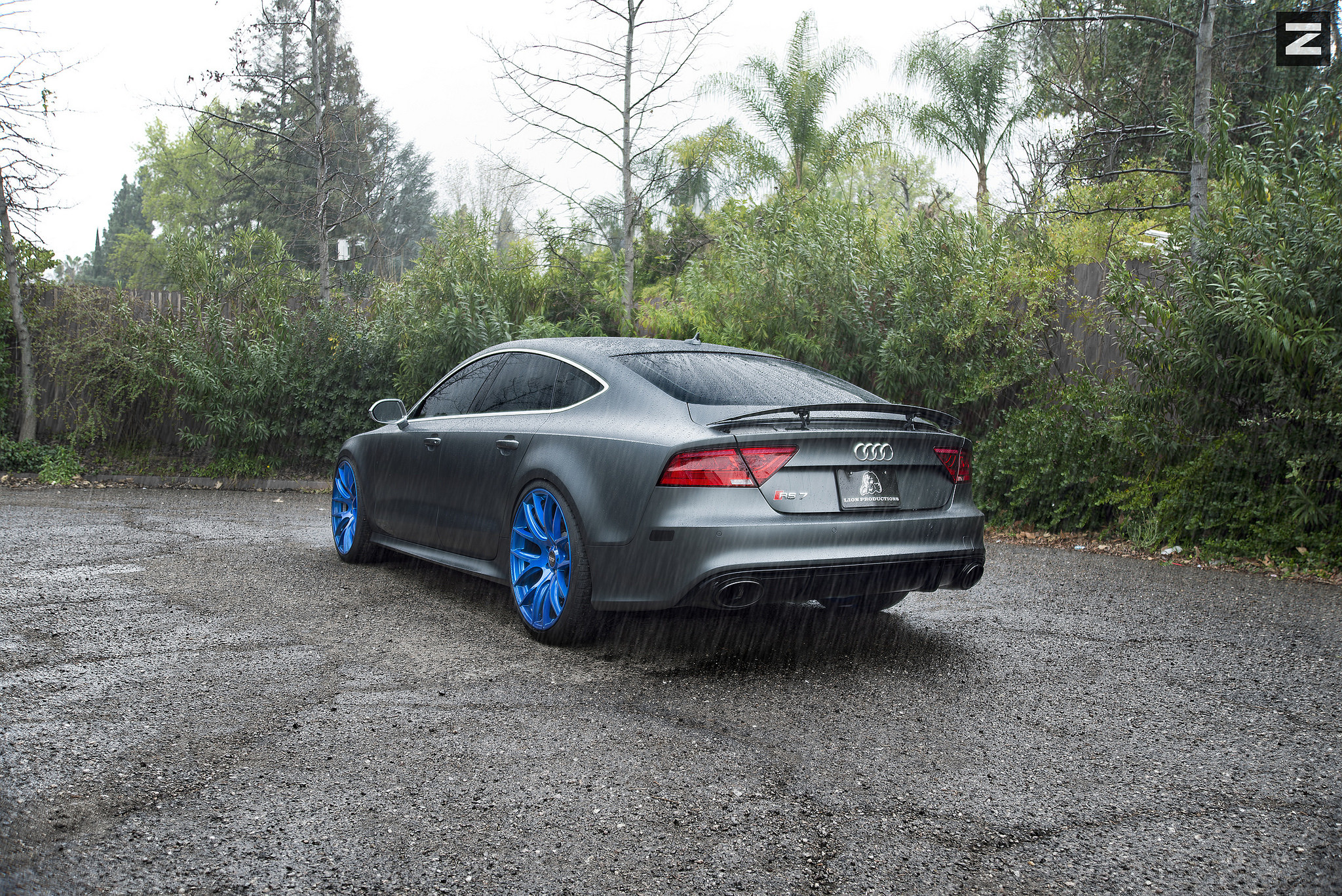 Custom Style Rear Spoiler on Gray Audi S7 - Photo by Zito Wheels