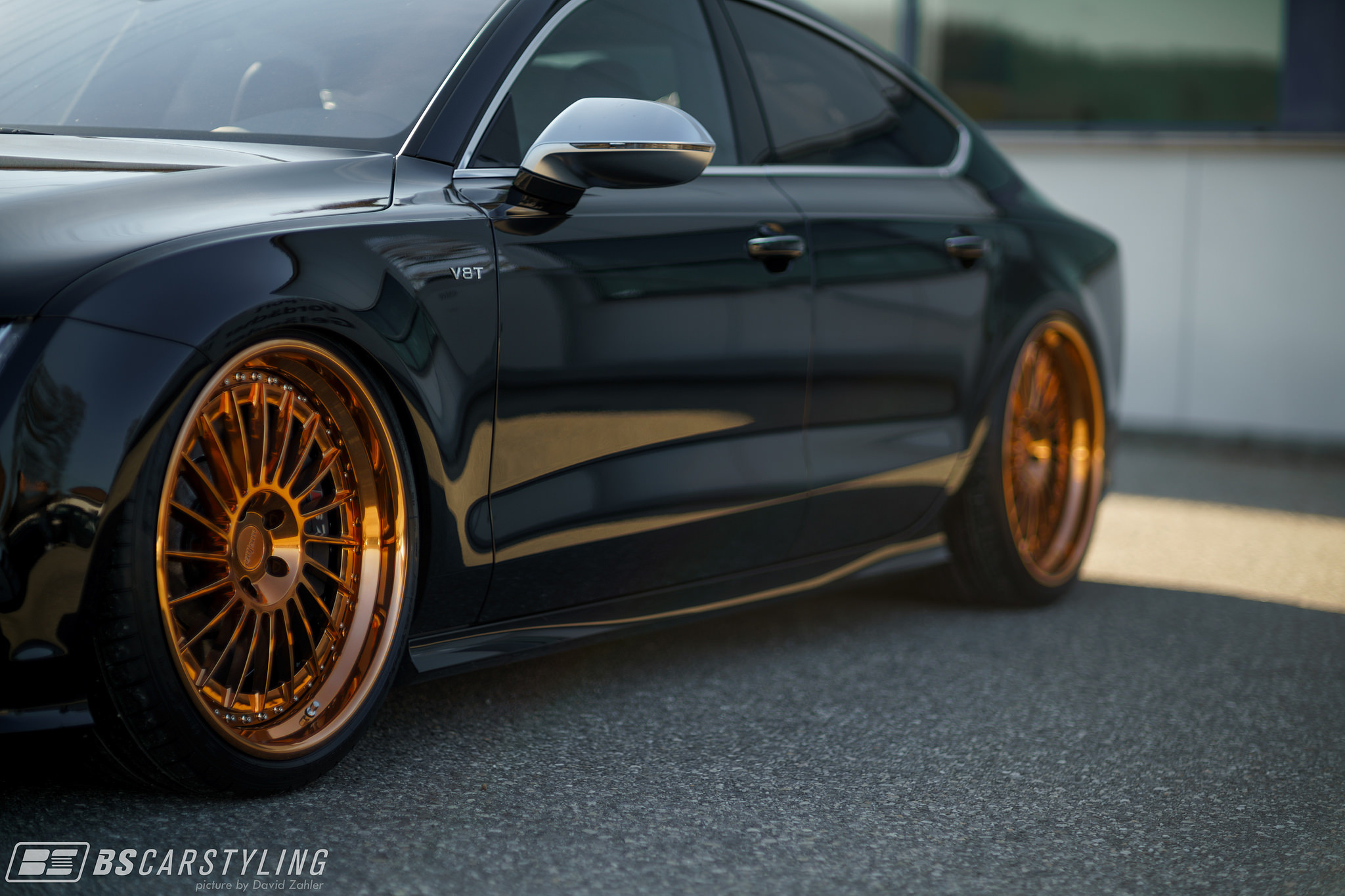 Goldplated Rotiform Custom Wheels on Audi S7 - Photo by Rotiform