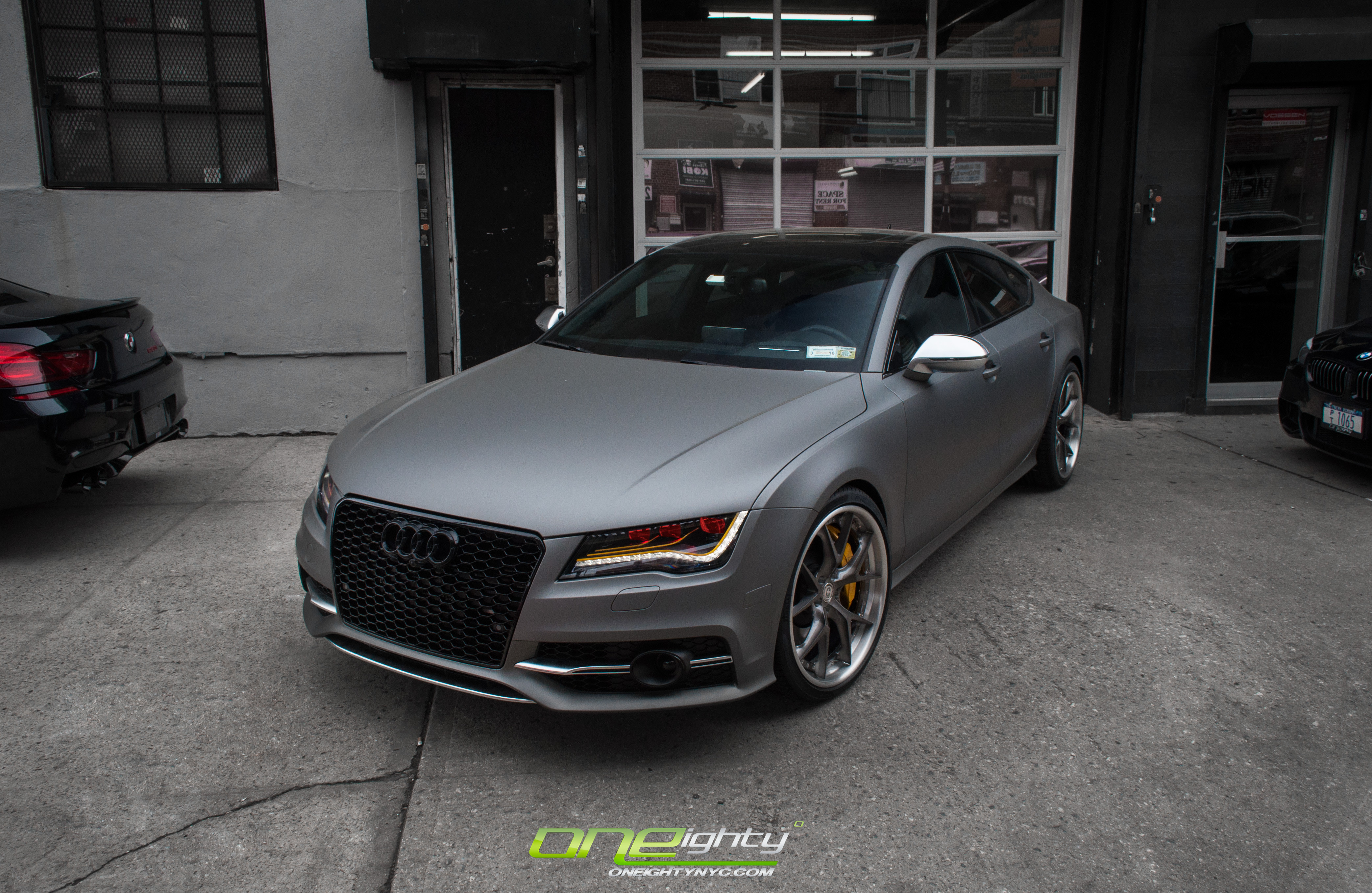Custom ONEighty NYC Headlights on Gray Audi S7 - Photo by ONEighty NYC