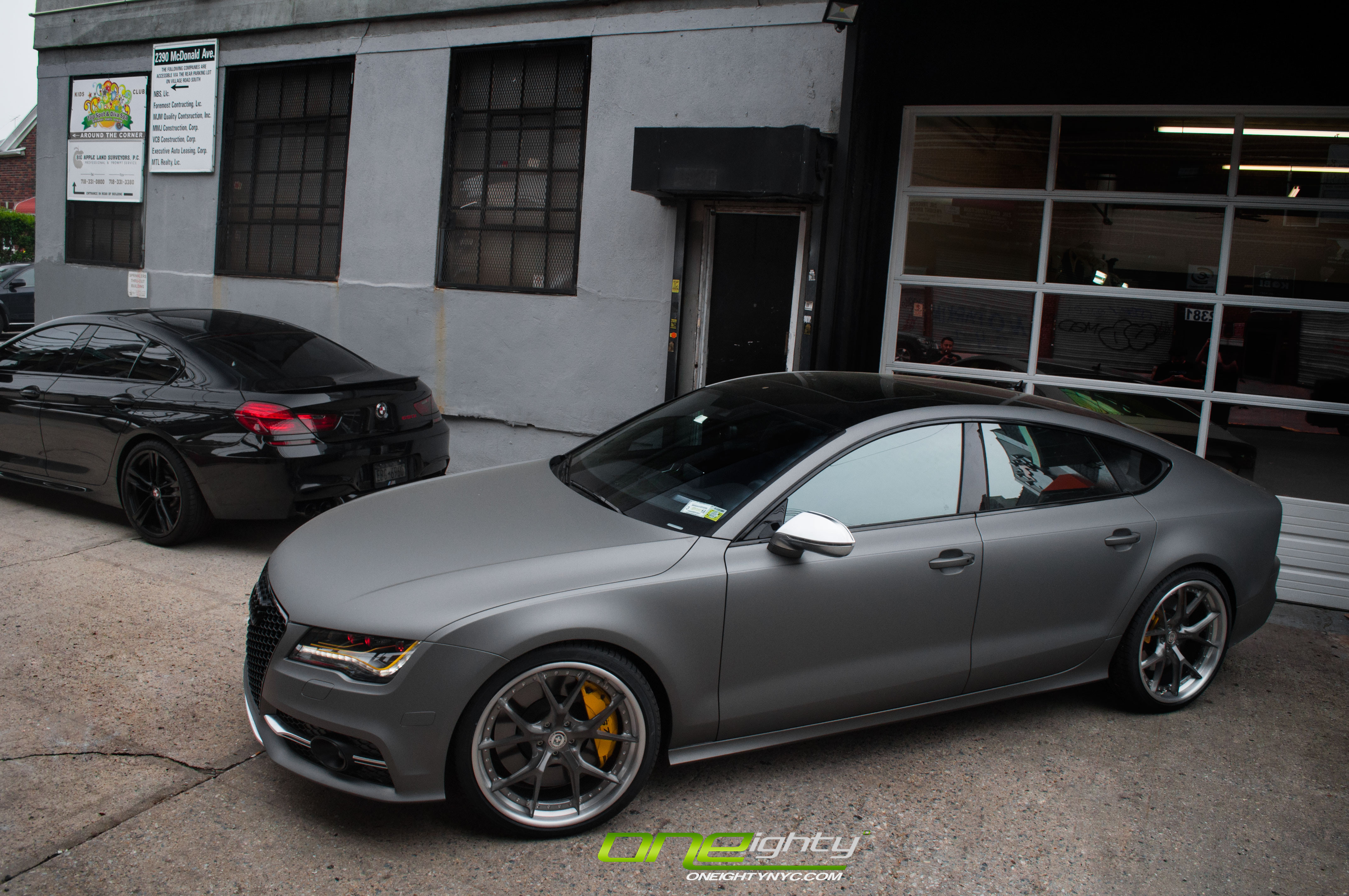 Custom Wheels on Gray Matte Audi S7 - Photo by ONEighty NYC