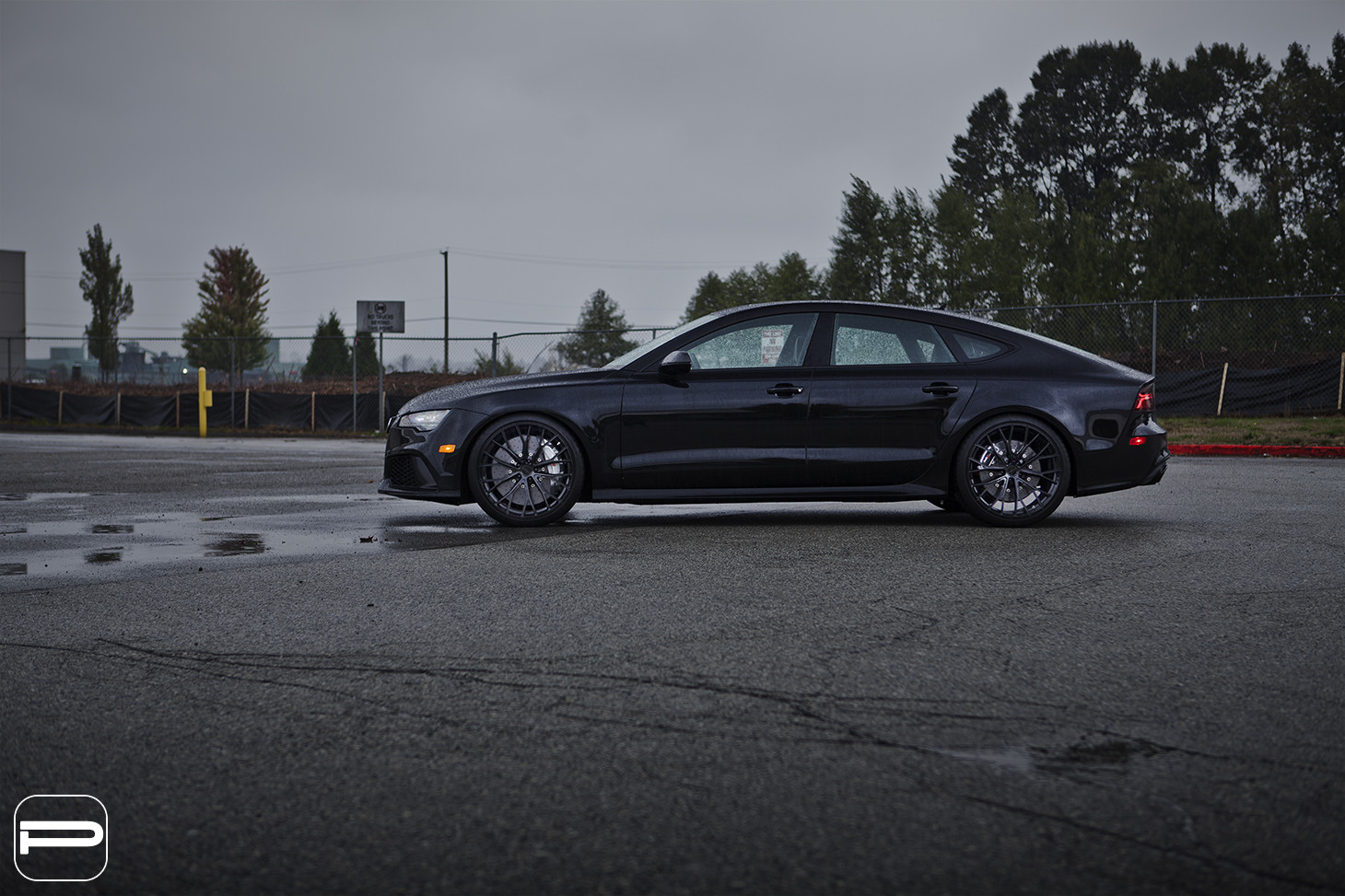 Custom Black Audi S7 Side Skirts - Photo by PUR Wheels