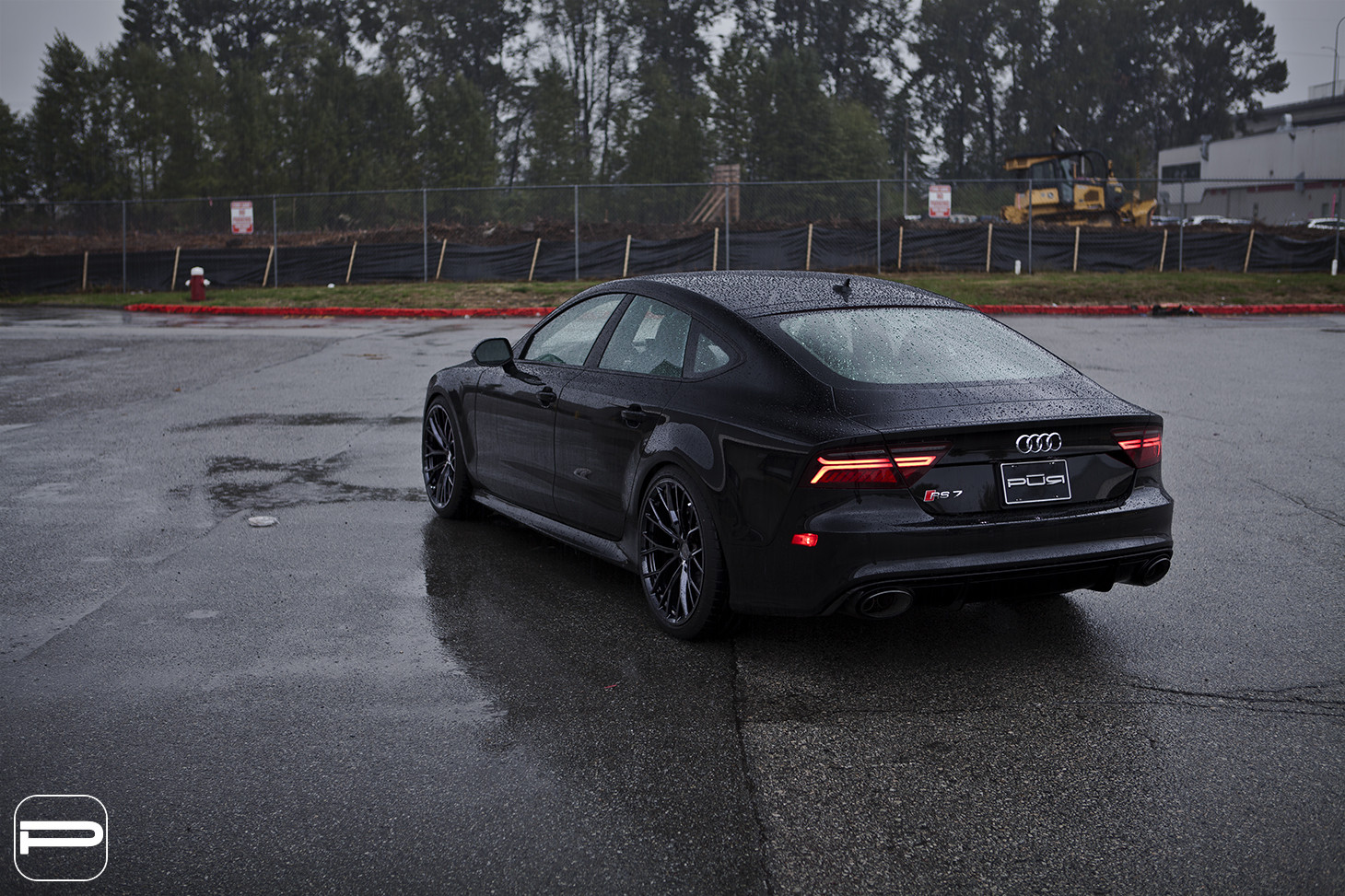 Black Audi S7 with Custom Rear Diffuser - Photo by PUR Wheels
