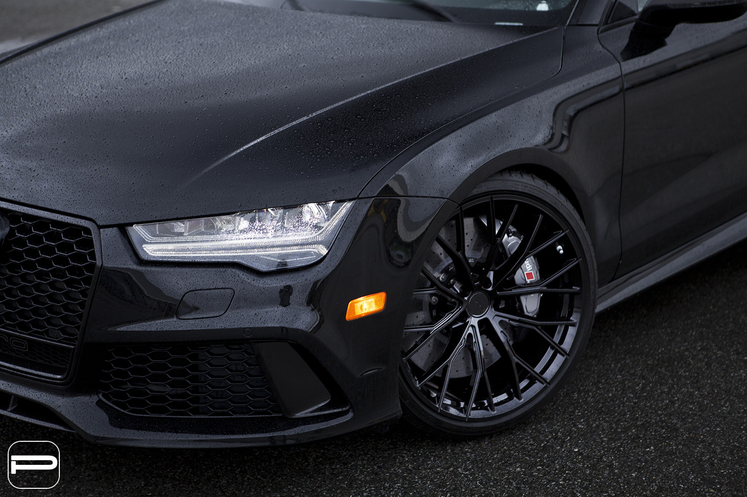 Custom PUR Wheels on Black Audi S7 - Photo by PUR Wheels