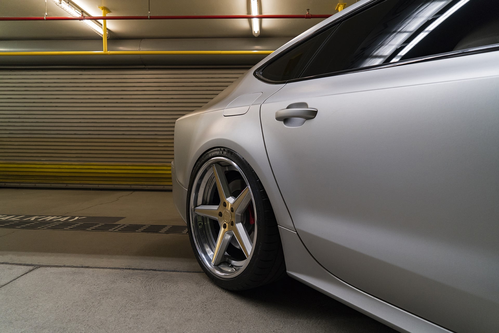 Bronze Forgiato Wheels on Matte Silver Audi S7 - Photo by Forgiato