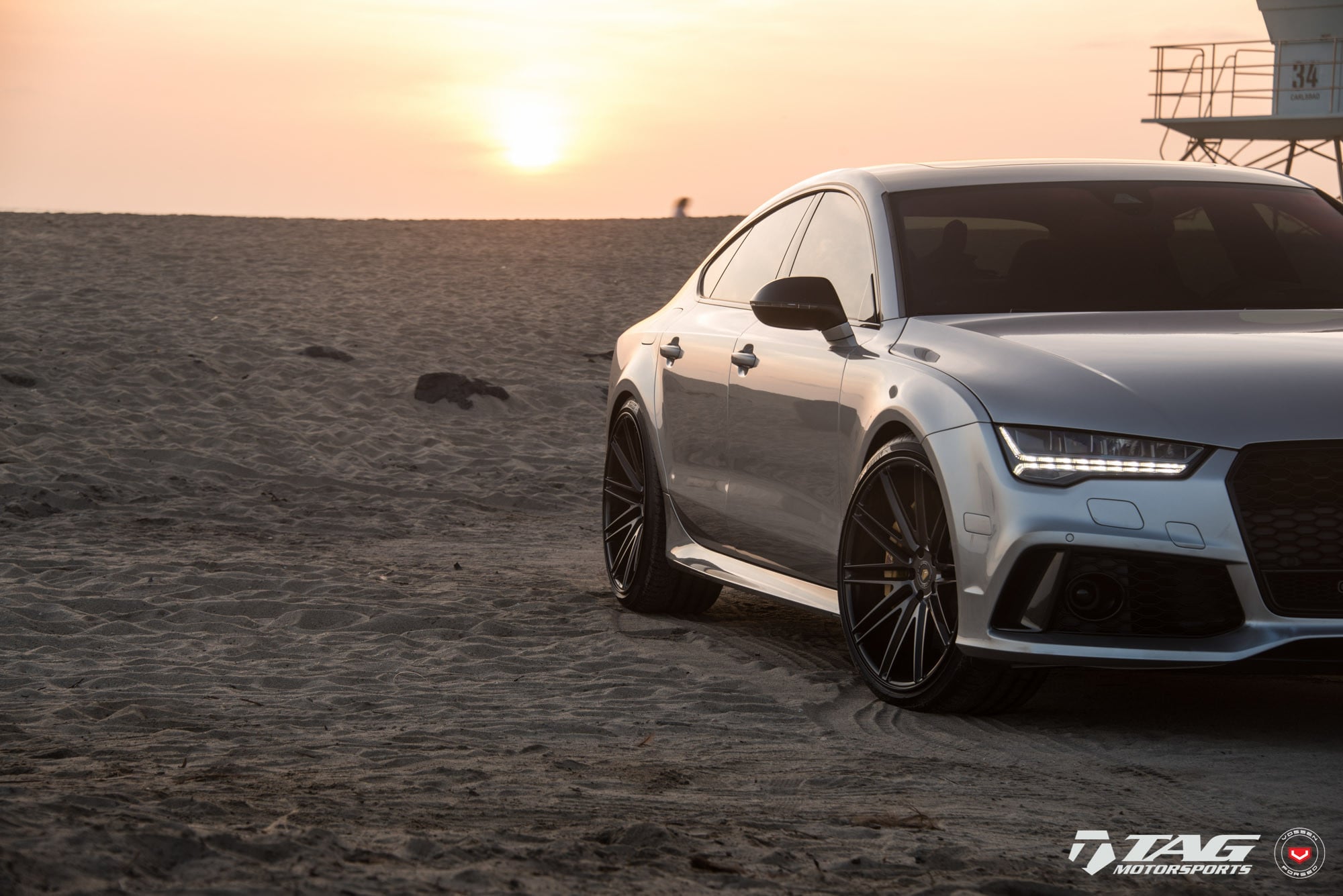 Audi S7 with Gloss Black Forged Vossen Wheels - Photo by Vossen