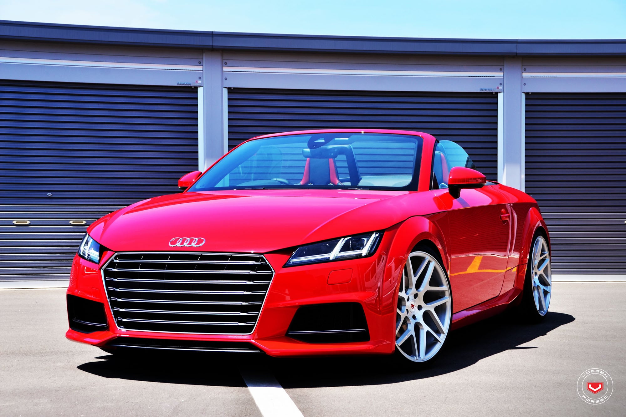 Angry Red Audi TT Roadster On VPS315T by Vossen - Photo by Vossen