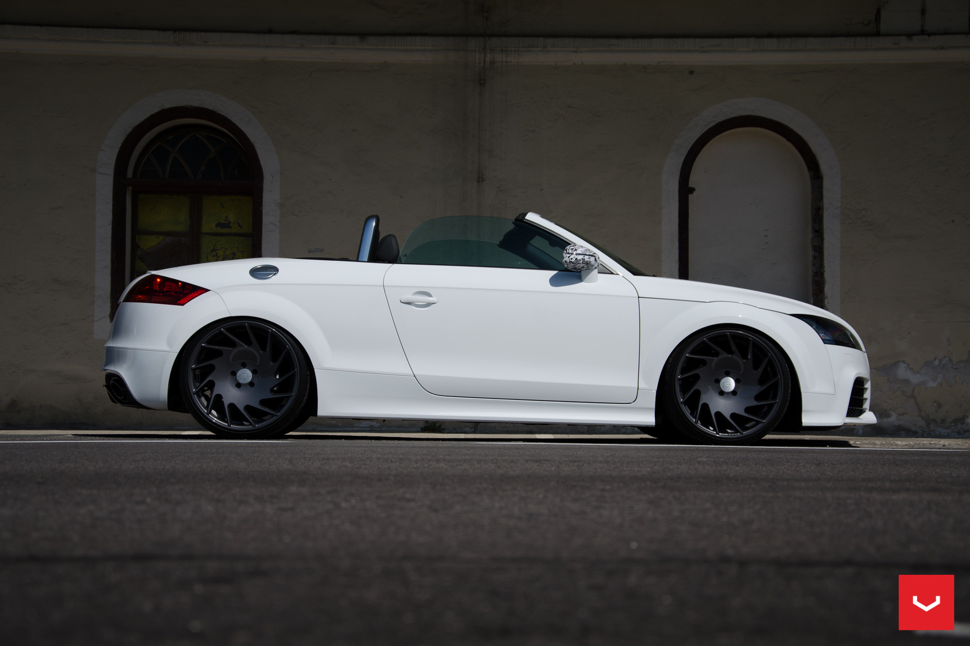 Black VLE Series Vossen Wheels on White Audi TT - Photo by Vossen