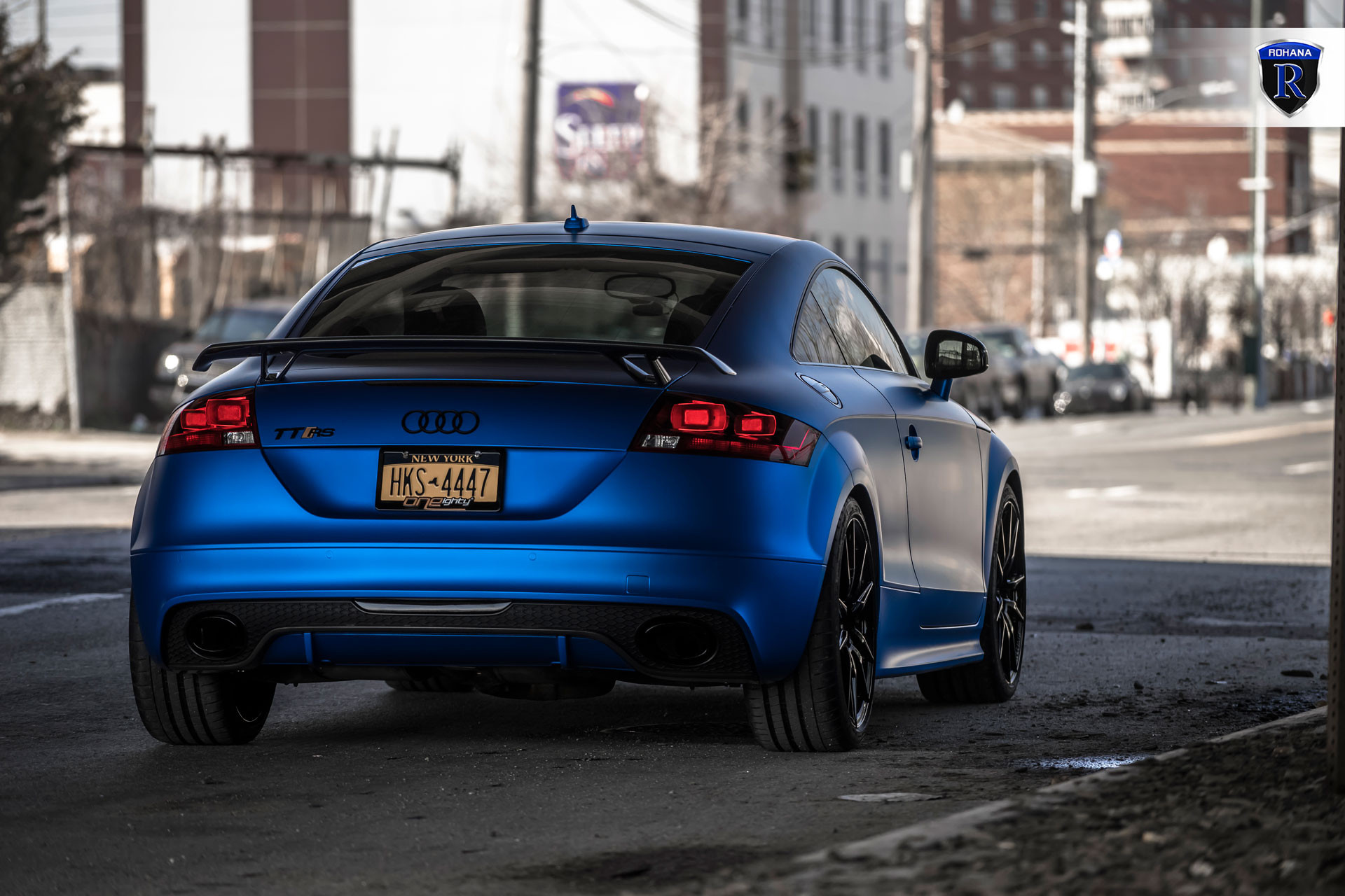 Audi TT-RS Black Smoked Taillights - Photo by Rohana Wheels