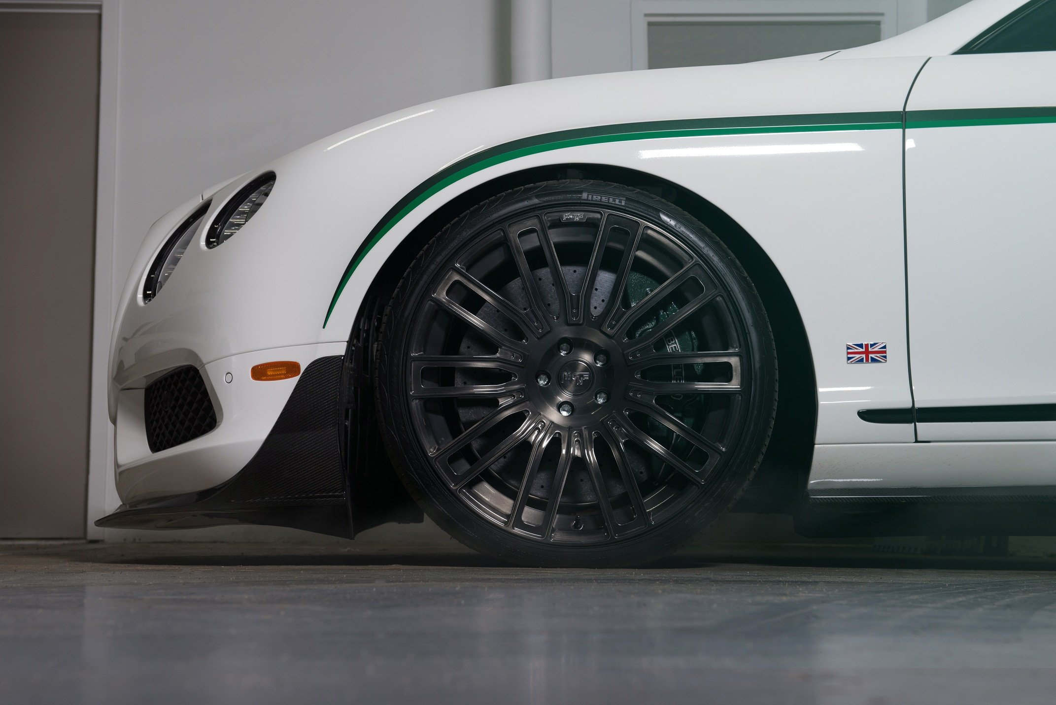 White Bentley Continental with Forged Avant Niche Wheels - Photo by Niche