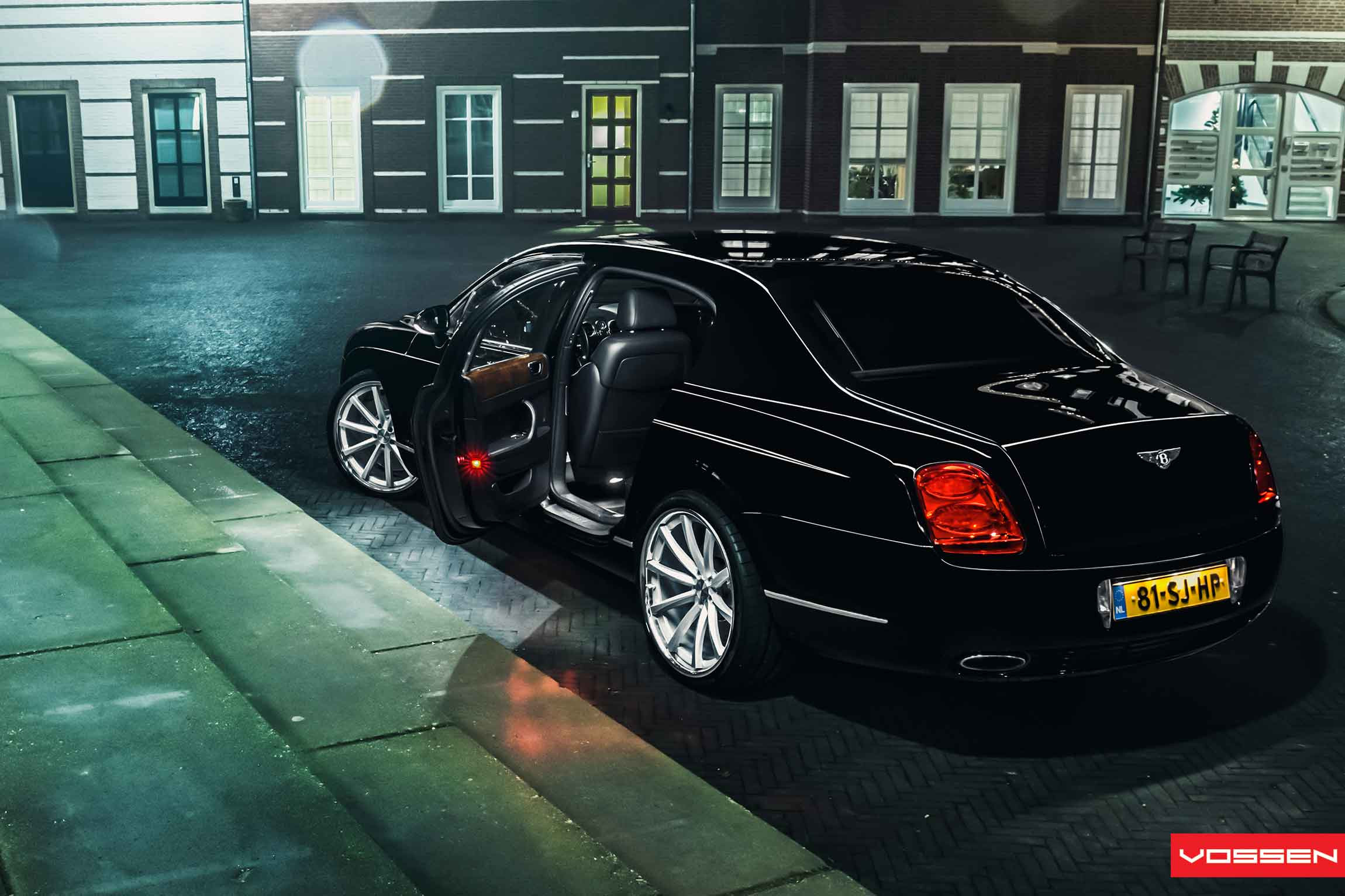 Black Bentley Flying Spur Rear Bumper Cover - Photo by Vossen