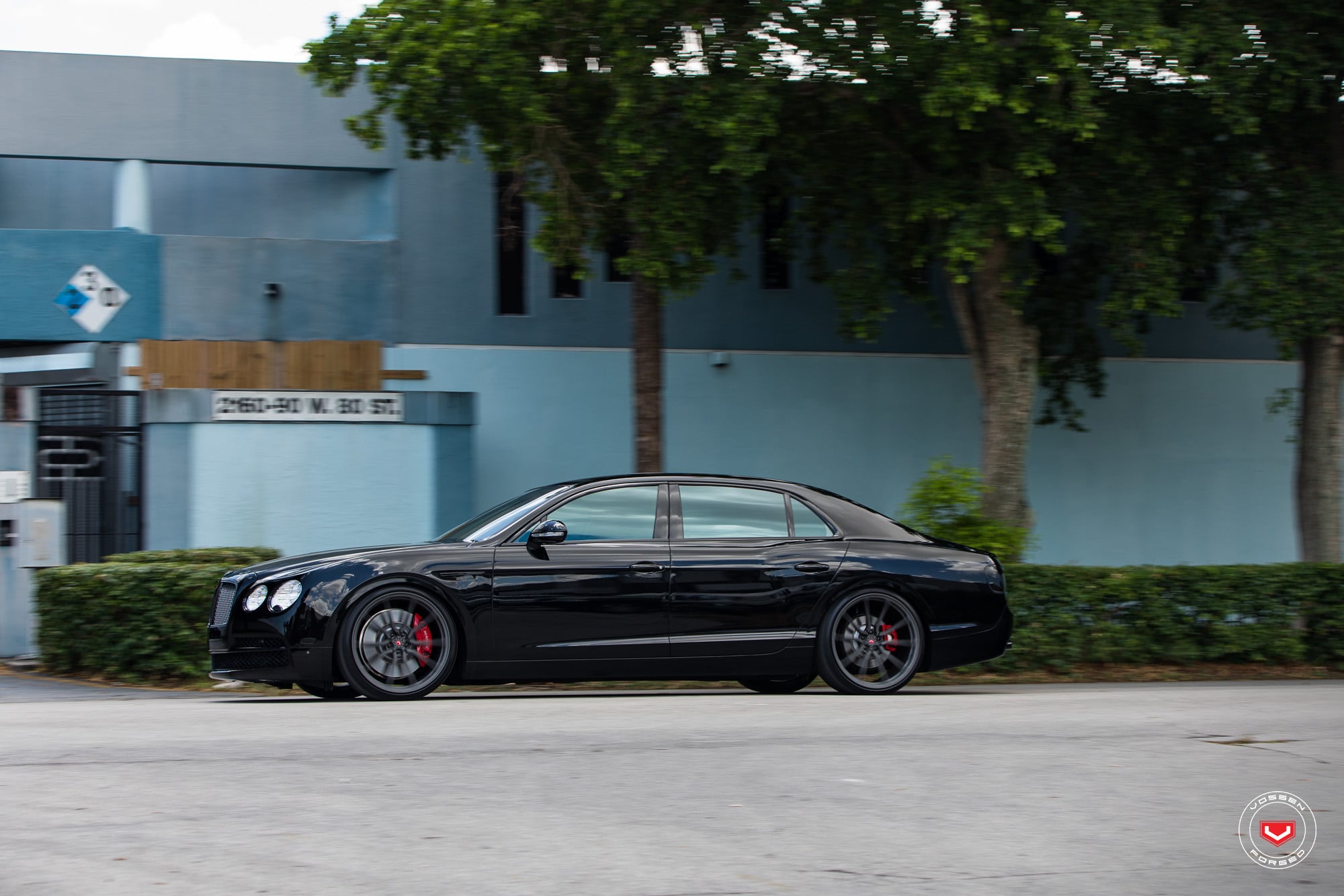 Black Bentley Flying-Spur with Forged Vossen Wheels - Photo by Vossen