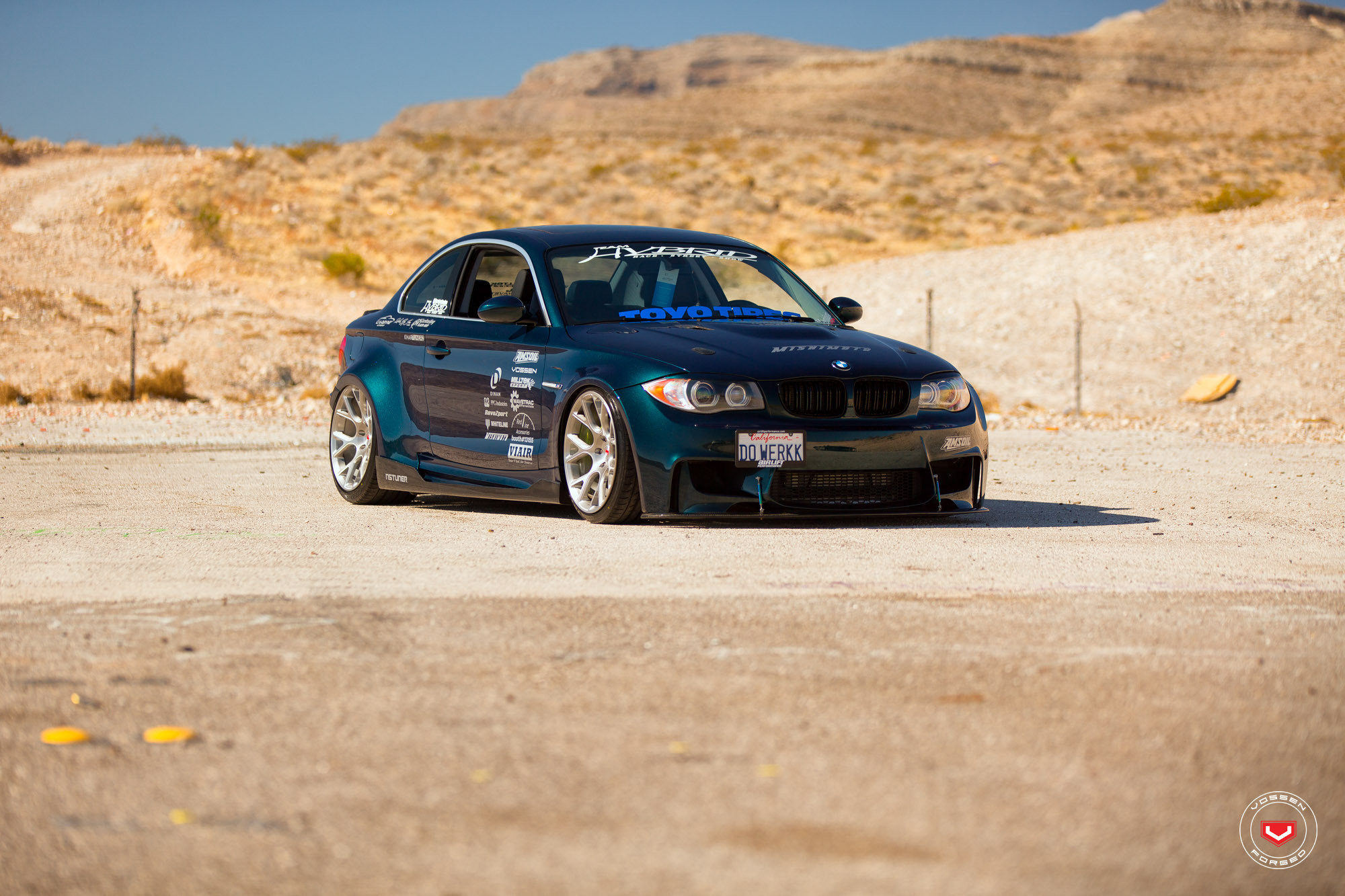 Lowered BMW 1-Series with Custom Body Kit - Photo by Vossen
