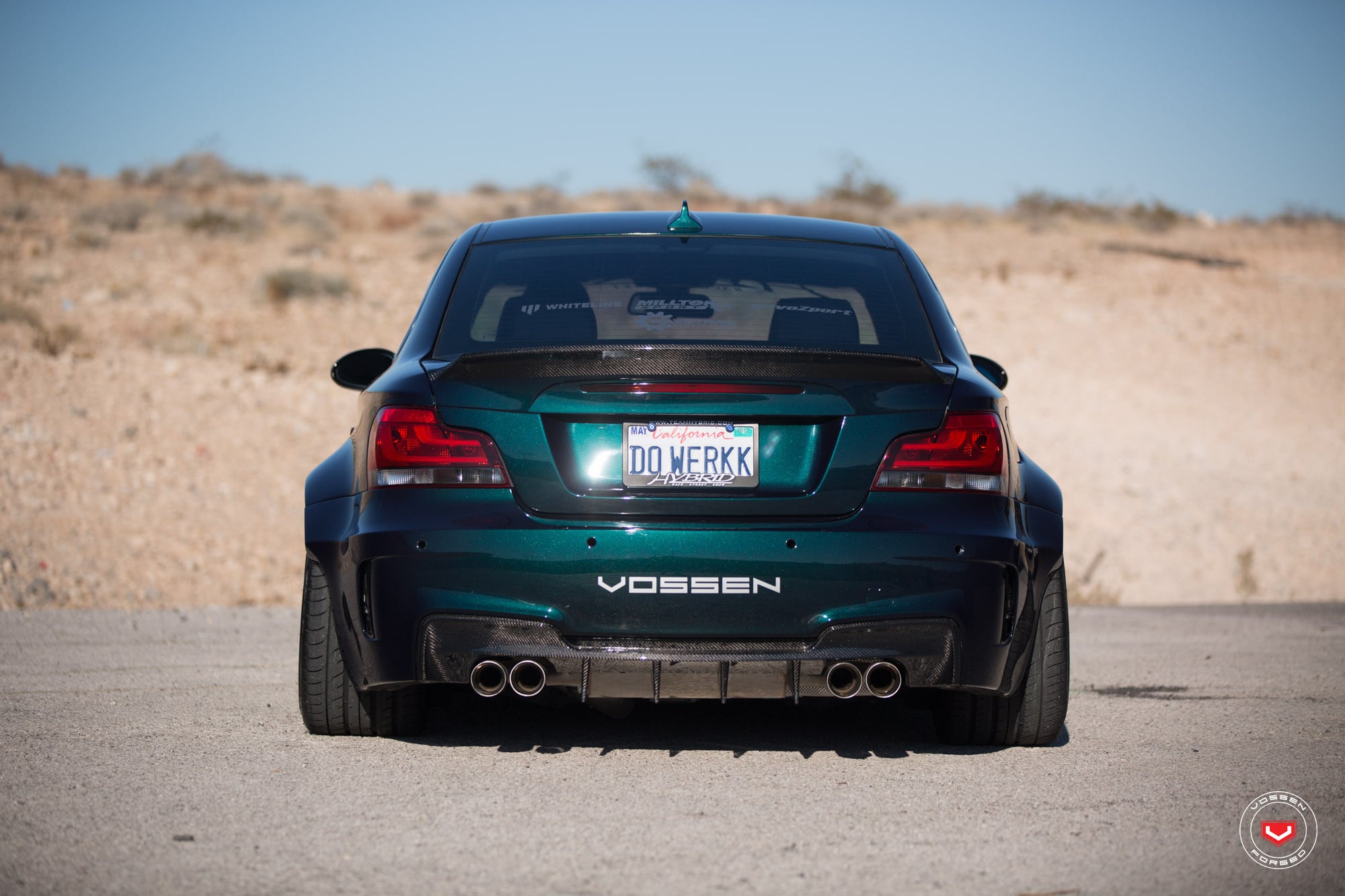 Carbon Fiber Rear Lip Spoiler on BMW 1-Series - Photo by Vossen