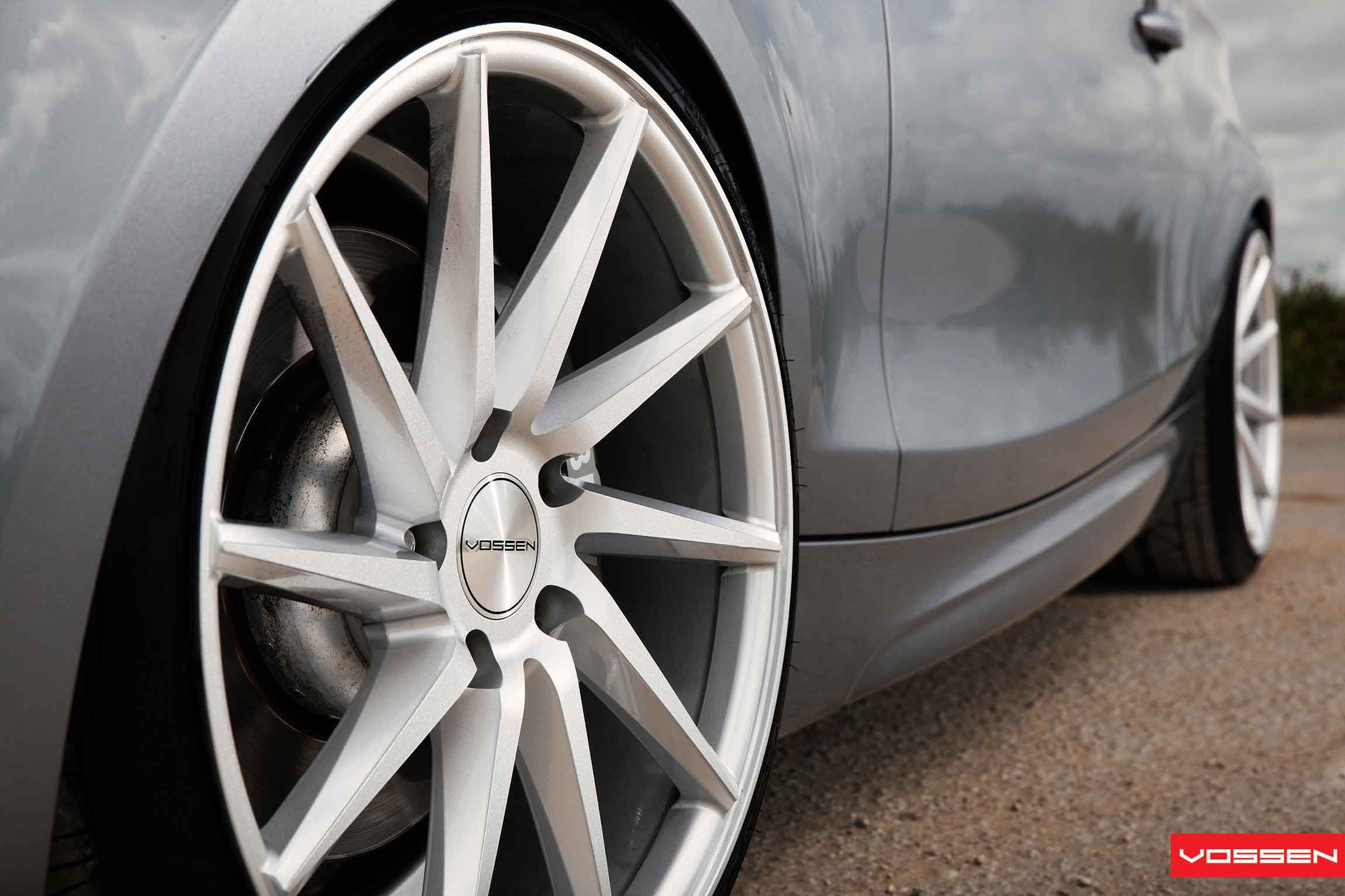 Chrome CVT Vossen Wheels on Silver BMW 1-Series - Photo by Vossen