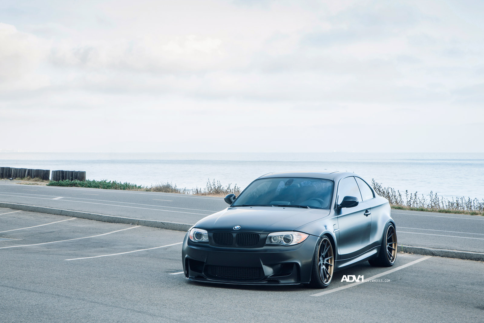 Black Matte BMW 1-Series Aftermarket Halo Headlights - Photo by ADV.1