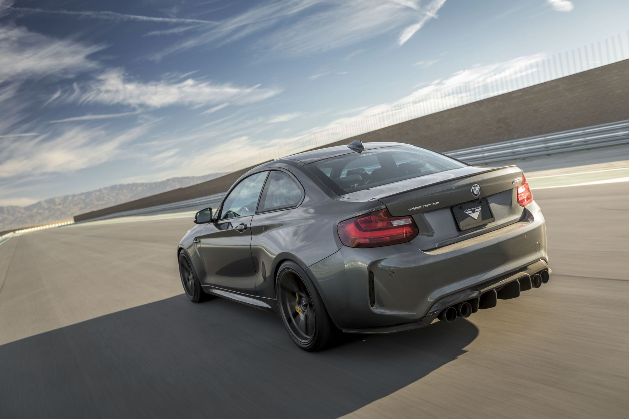 Gray BMW 2-Series with Red LED Taillights - Photo by Vorstiner