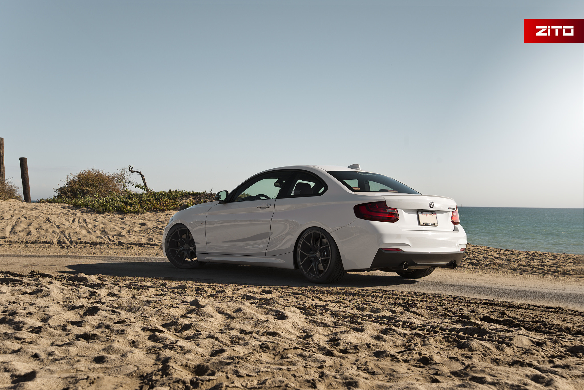Aftermarket Rear Diffuser on White BMW 2-Series - Photo by Zito Wheels