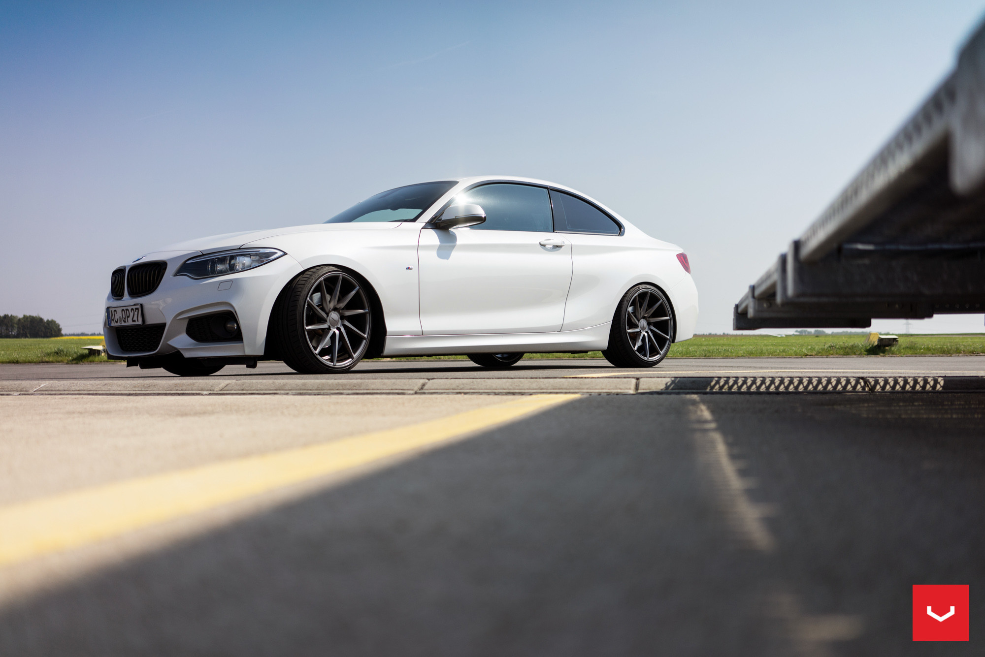 Aftermarket Chrome Mirrors on White BMW 2-Series - Photo by Vossen