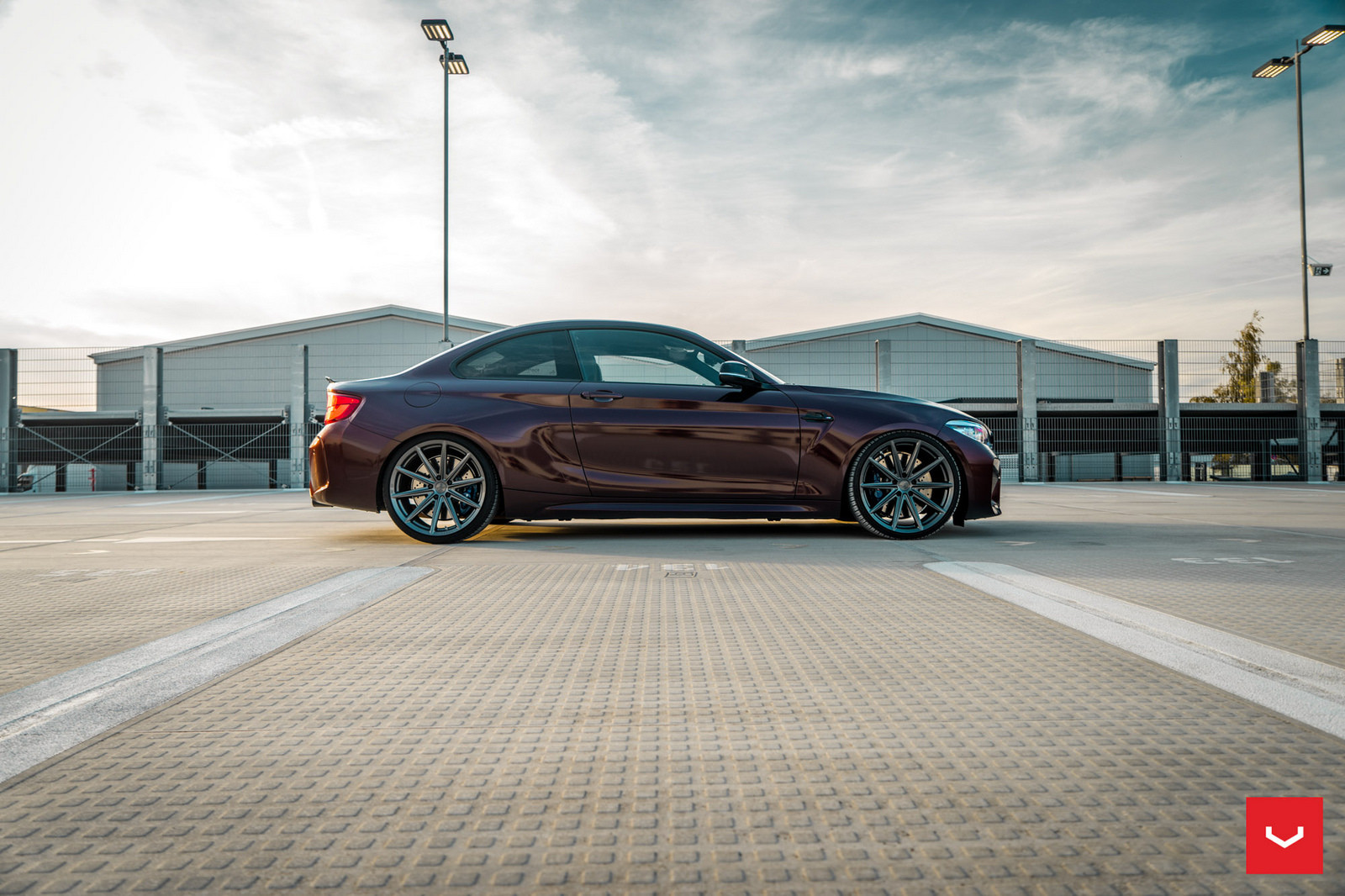 Burgundy BMW 2-Series with Custom Vossen Wheels - Photo by Vossen
