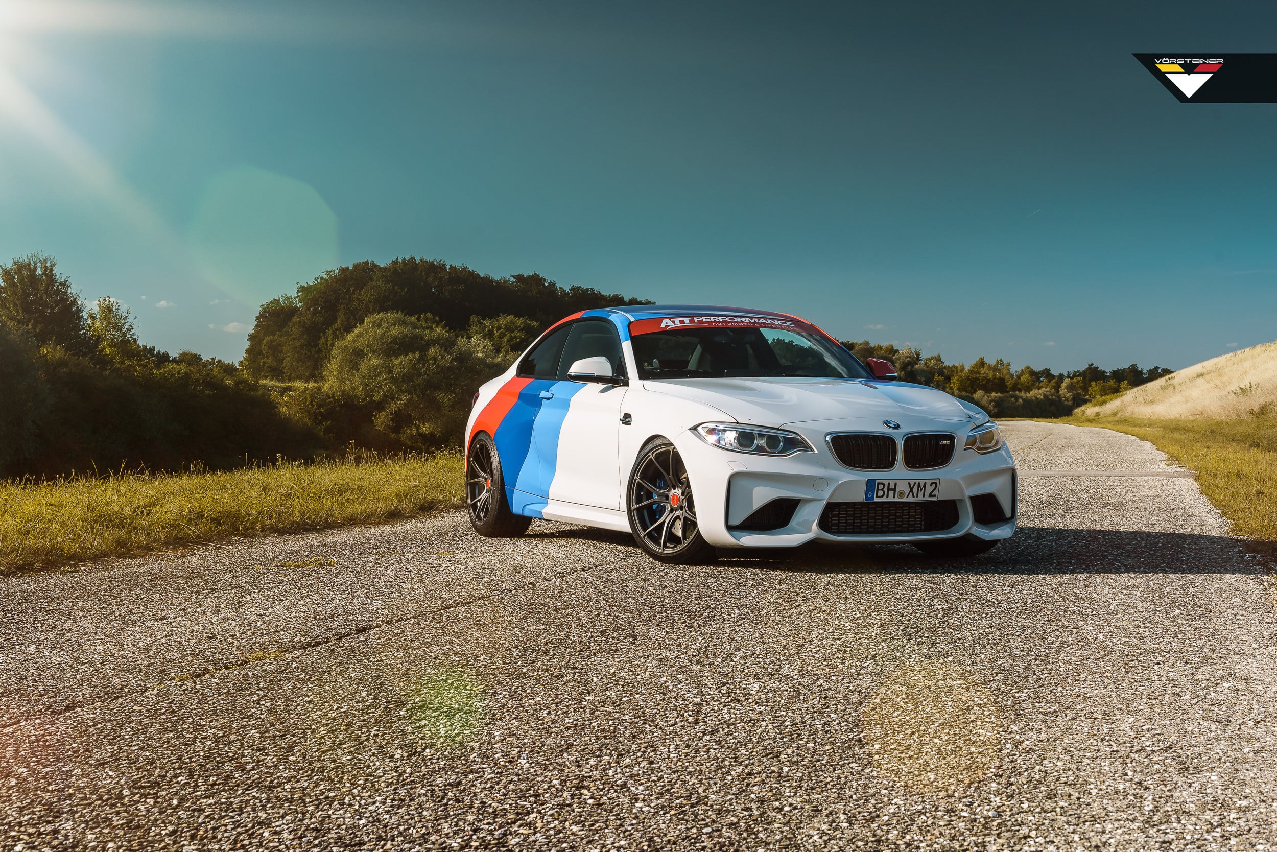 White BMW 2-Series with Custom Front Bumper - Photo by Vorstiner