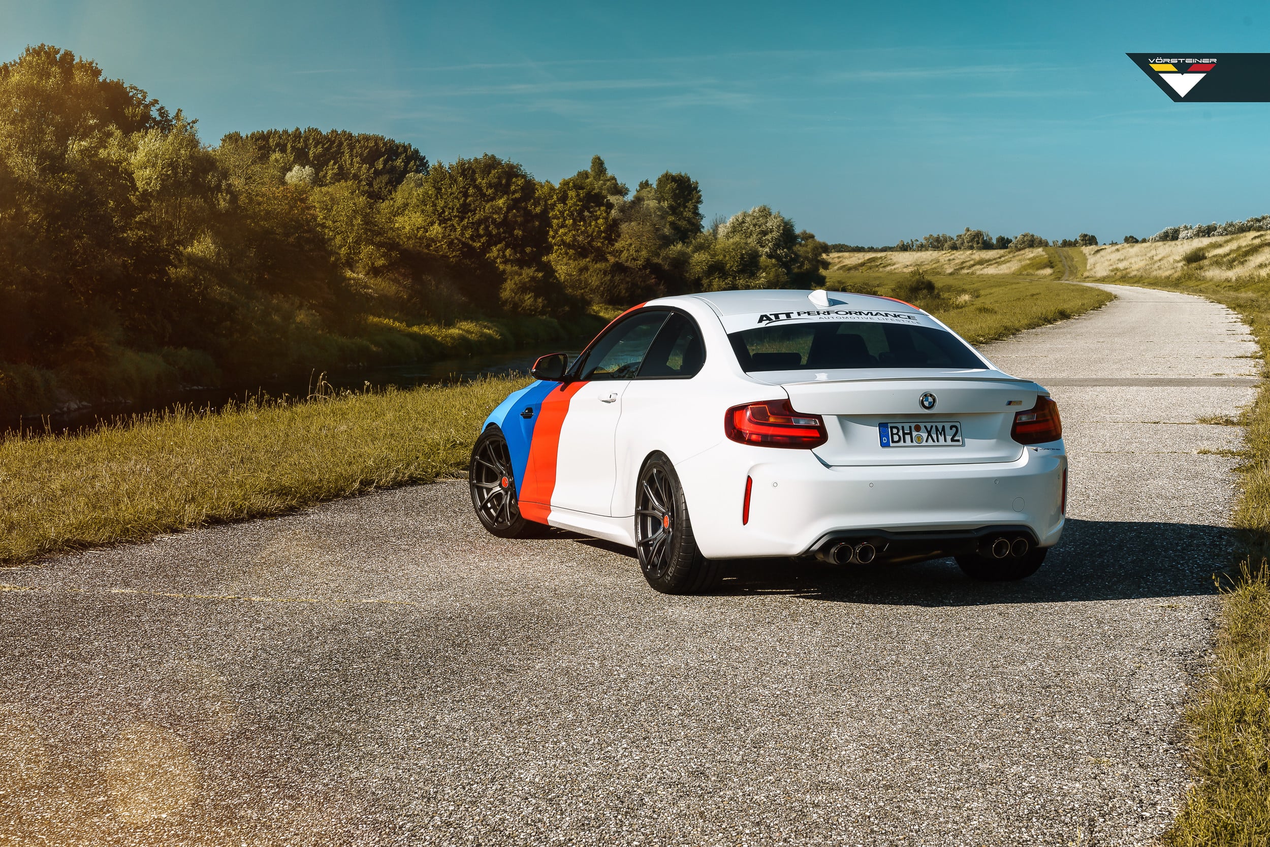 Aftermarket Rear Diffuser on White BMW 2-Series - Photo by Vorstiner