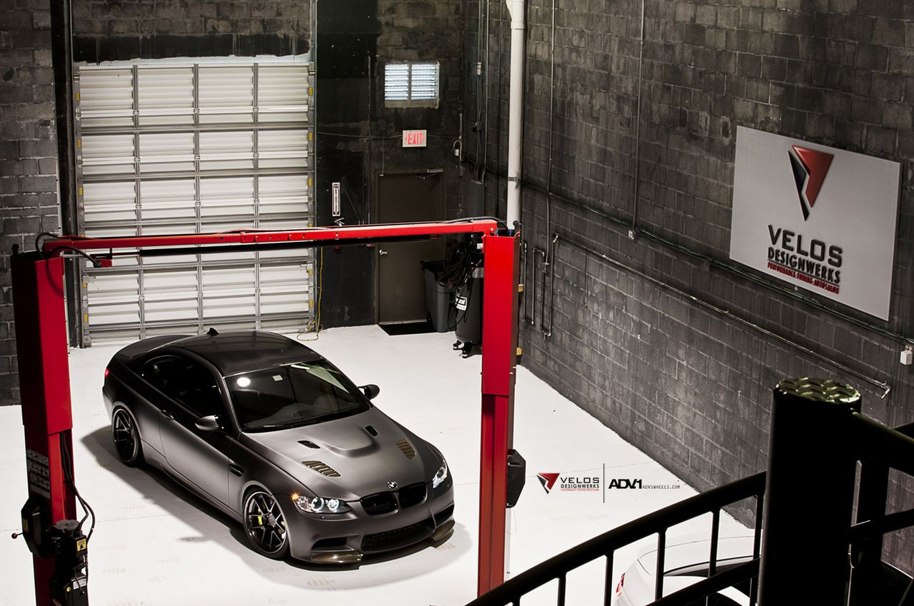 Gray BMW M3 with Matte Black ADV5.0 Wheels - Photo by ADV.1