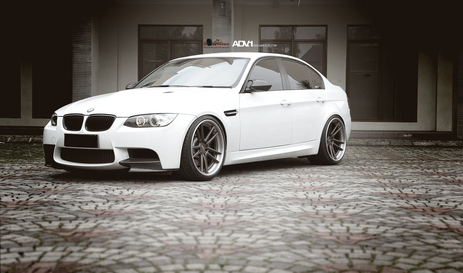 White BMW M3 with Custom Halo Headlights - Photo by ADV.1