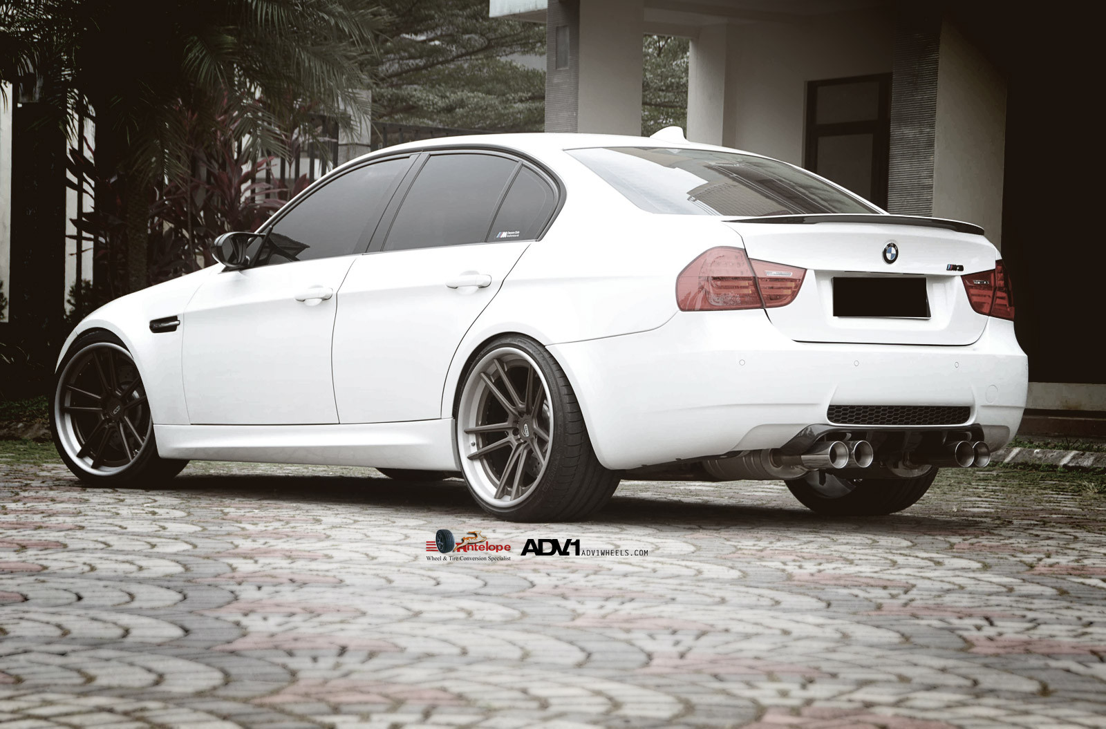 Factory Style Rear Spoiler on White BMW M3 - Photo by ADV.1