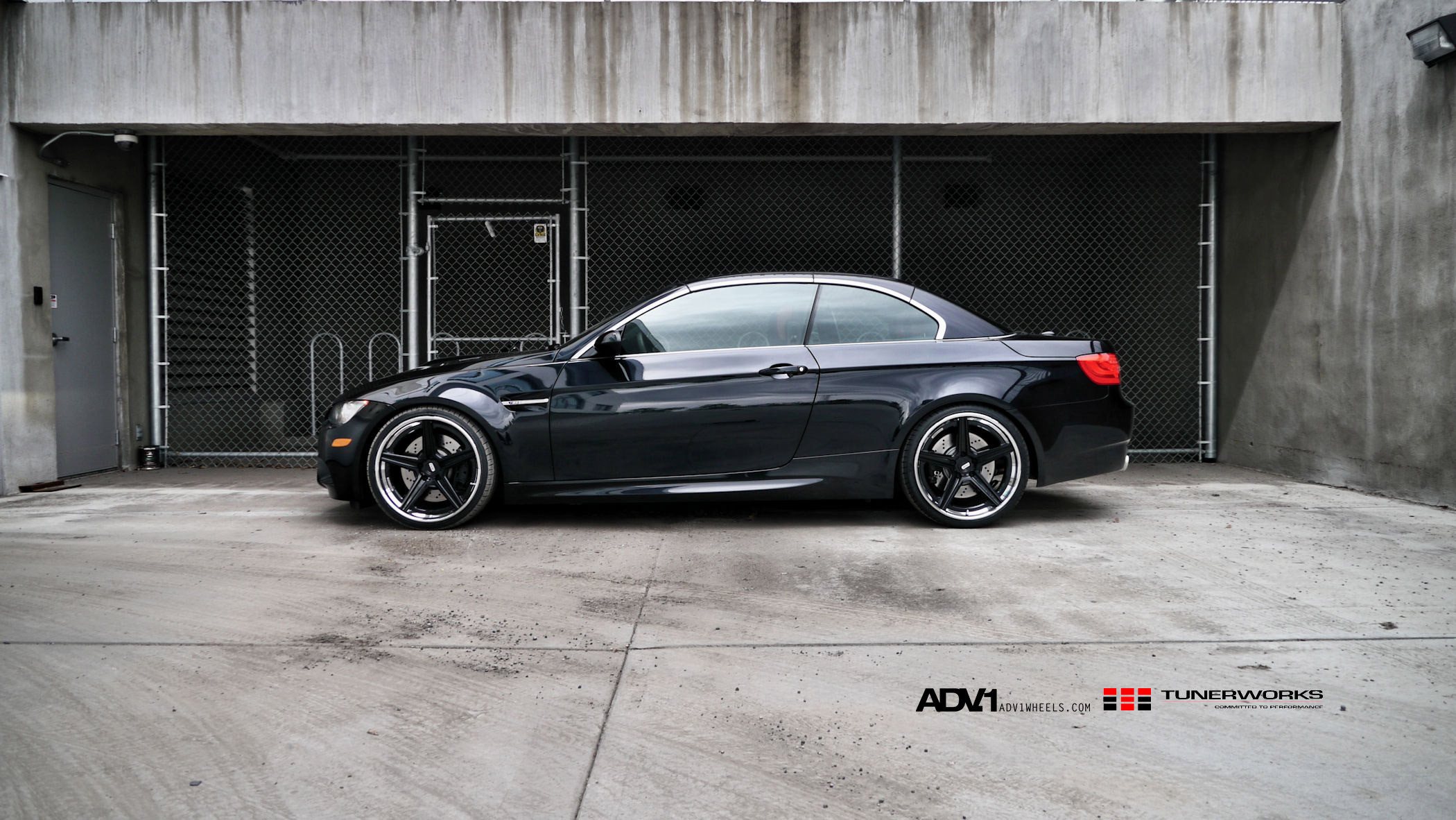 Custom Side Skirts on Black BMW M3 - Photo by ADV.1