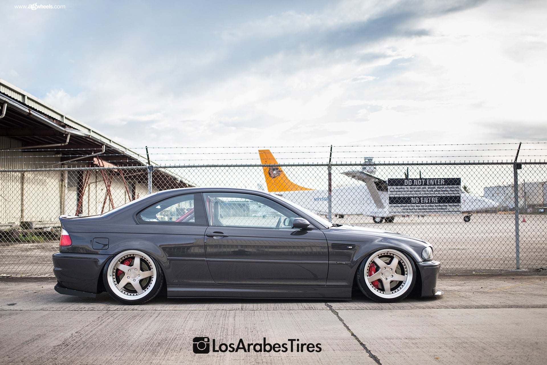 Stanced BMW 3-Series with Aftermarket Side Skirts - Photo by Avant Garde Wheels