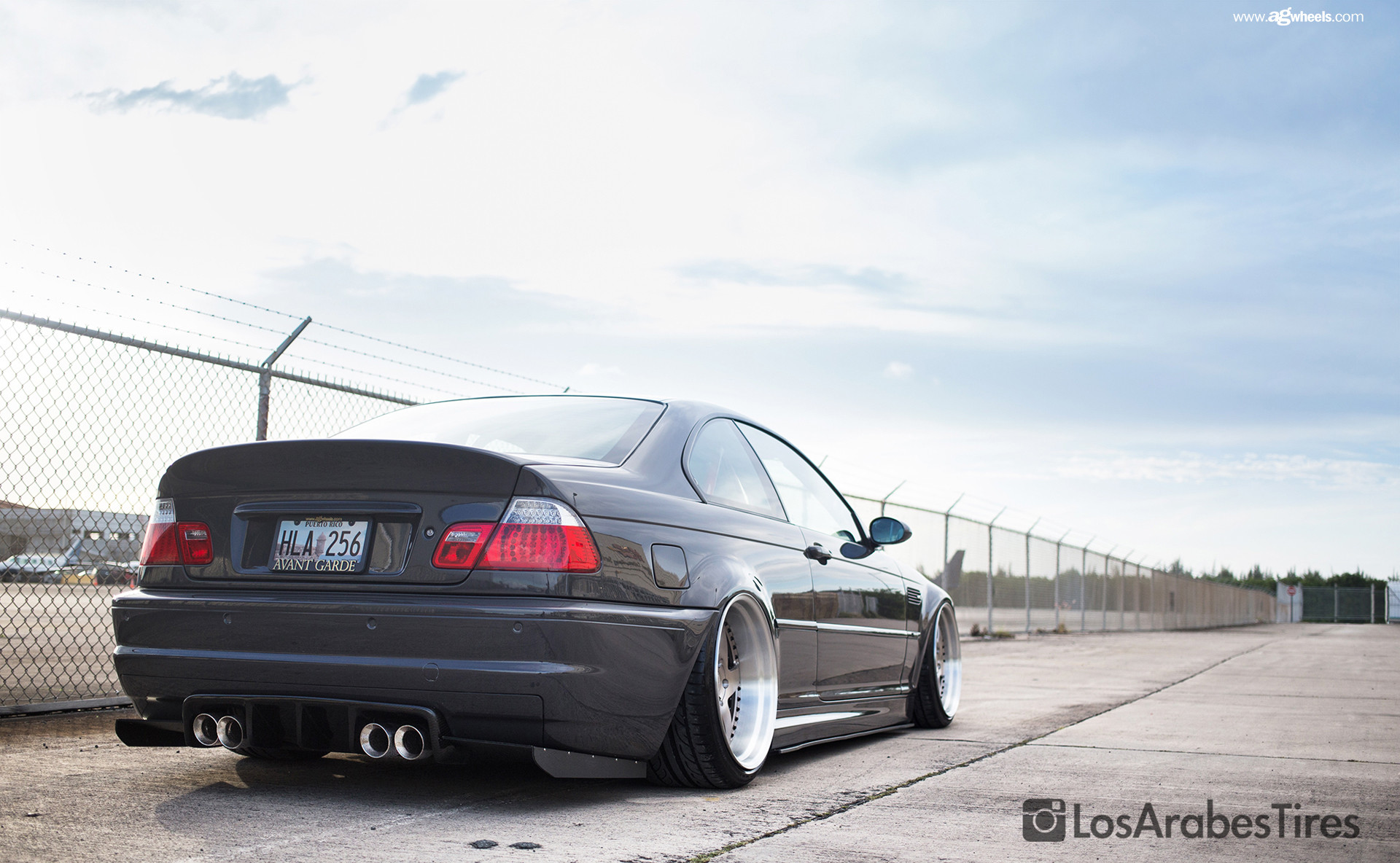 Rear Diffuser with Dual Exhaust Tips on BMW 3-Series - Photo by Avant Garde Wheels
