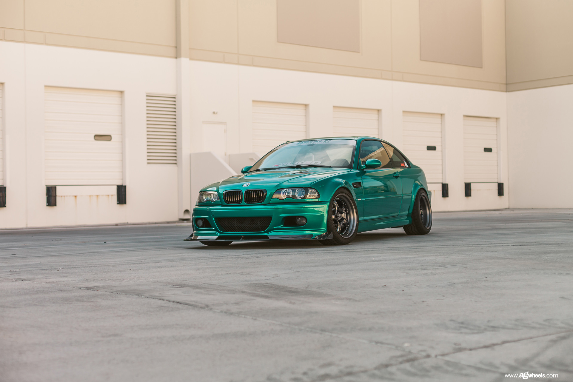 Green BMW 3-Series with Custom Body Kit - Photo by Avant Garde Wheels
