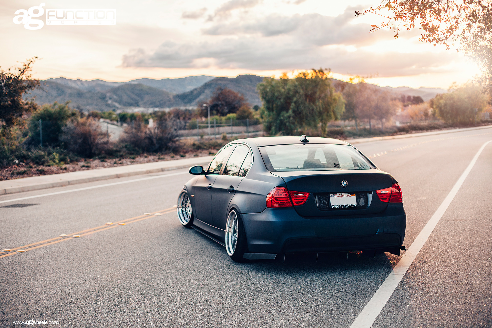 Blue Matte BMW 3-Series Rear Diffuser - Photo by Avant Garde Wheels