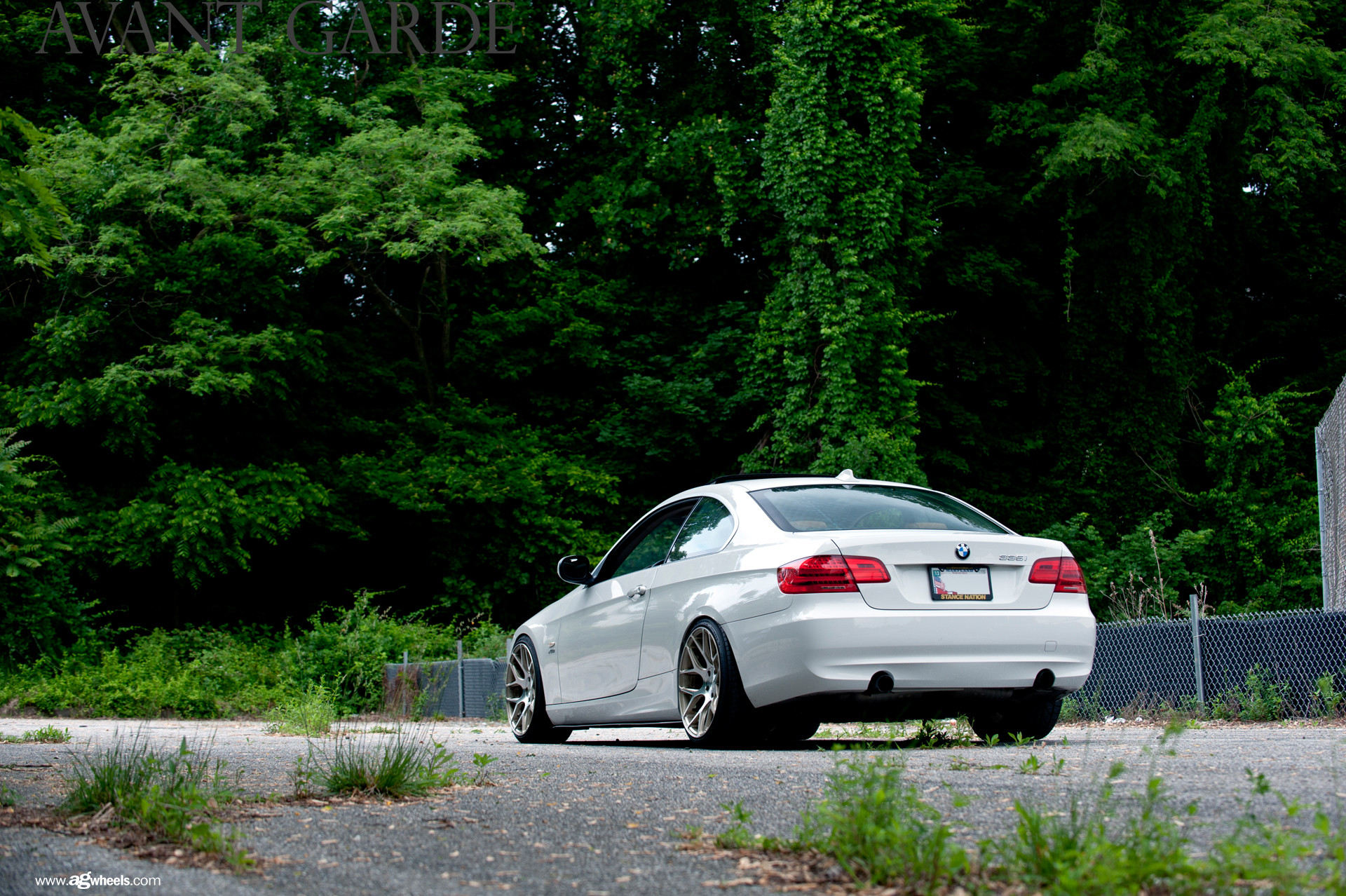 Aftermarket Taillights on White BMW 3-Series - Photo by Avant Garde Wheels