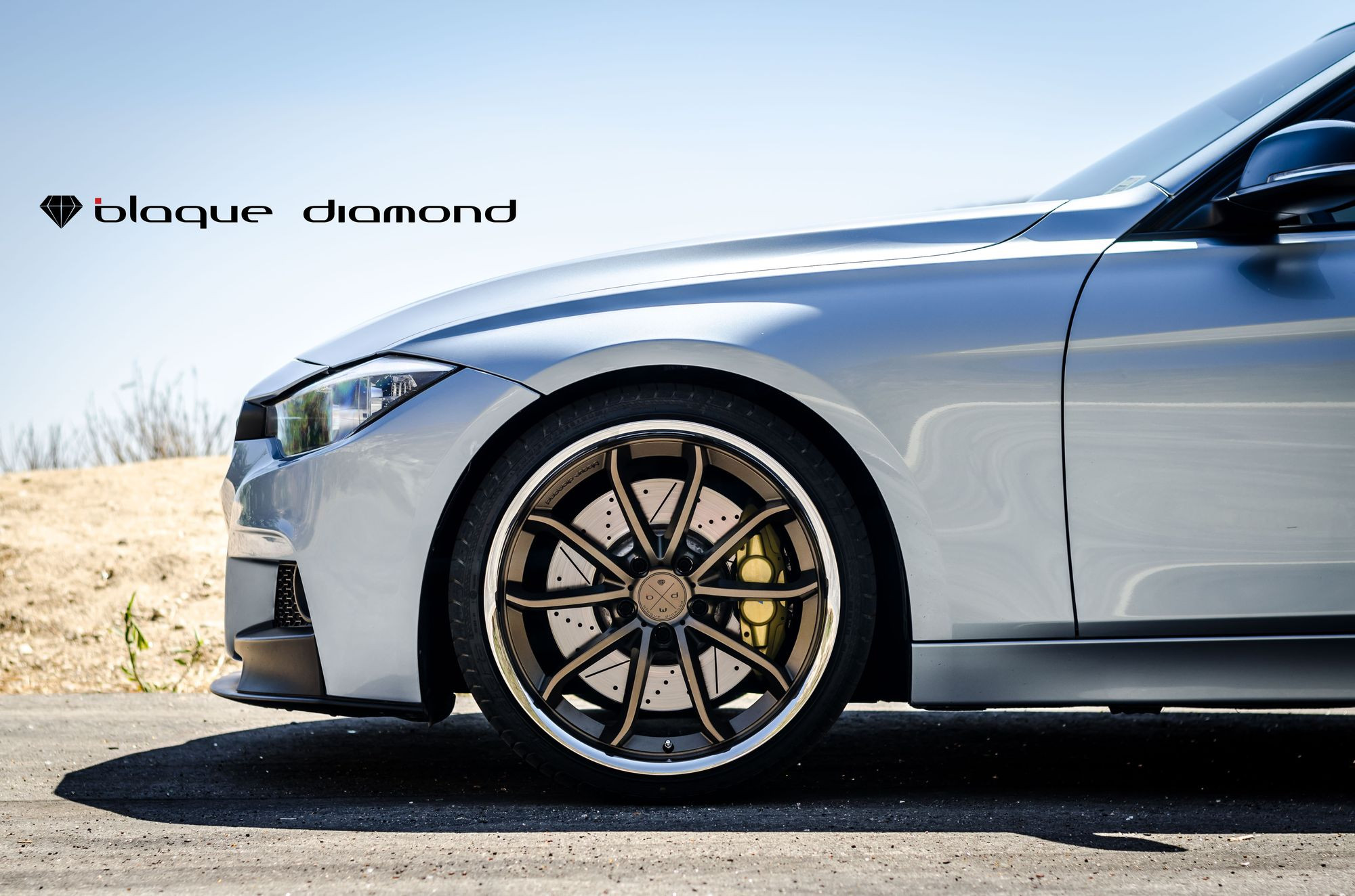 Blaque Diamond Wheels on Gray BMW 3-Series - Photo by Blaque Diamond