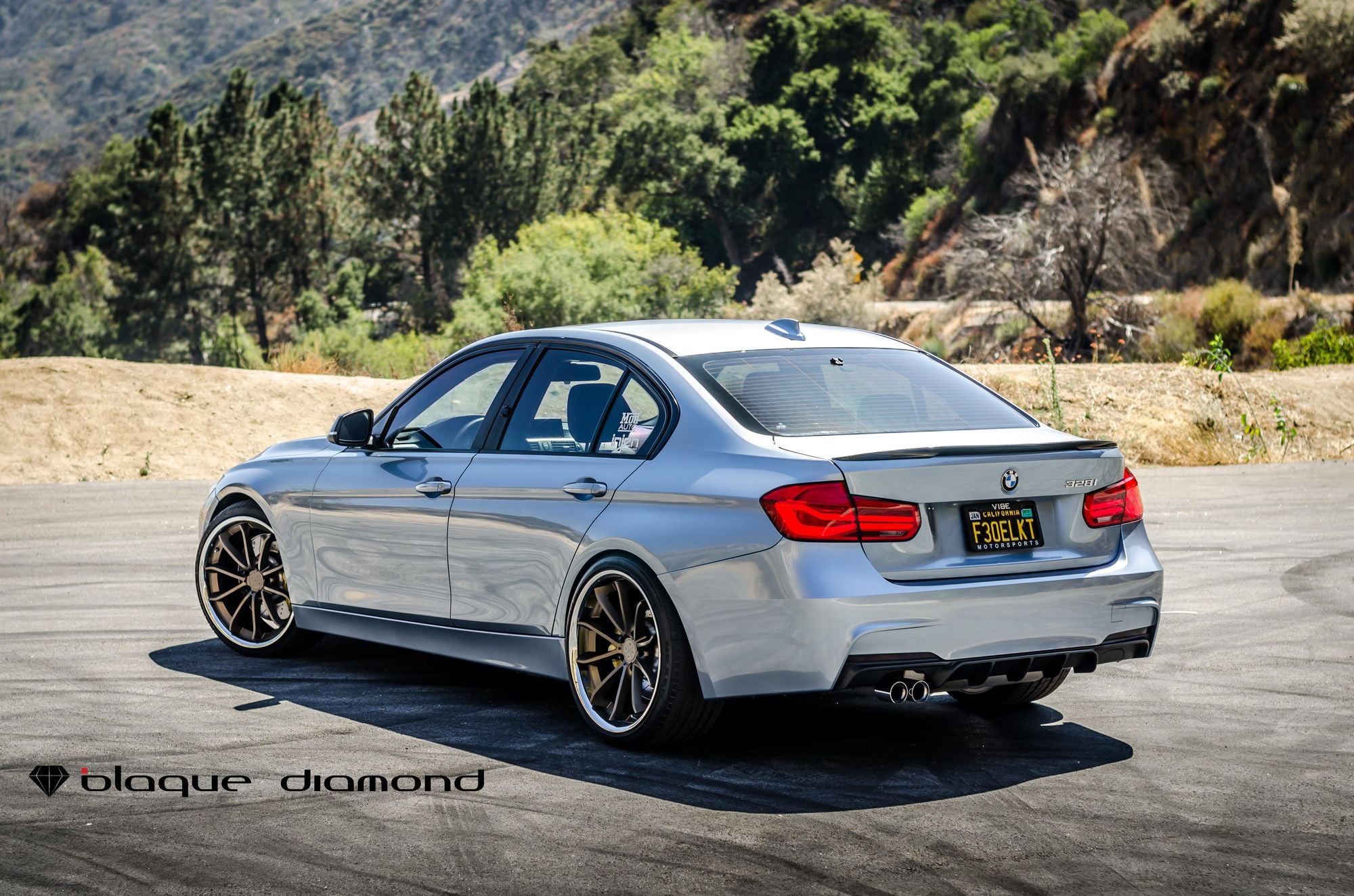 Bronze Blaque Diamond Rims on Gray BMW 3-Series - Photo by Blaque Diamond